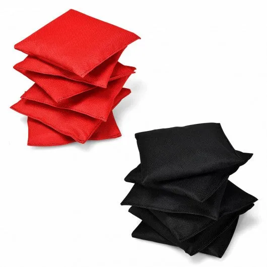 12 Beanbag Black and Red Weather Resistant Bags