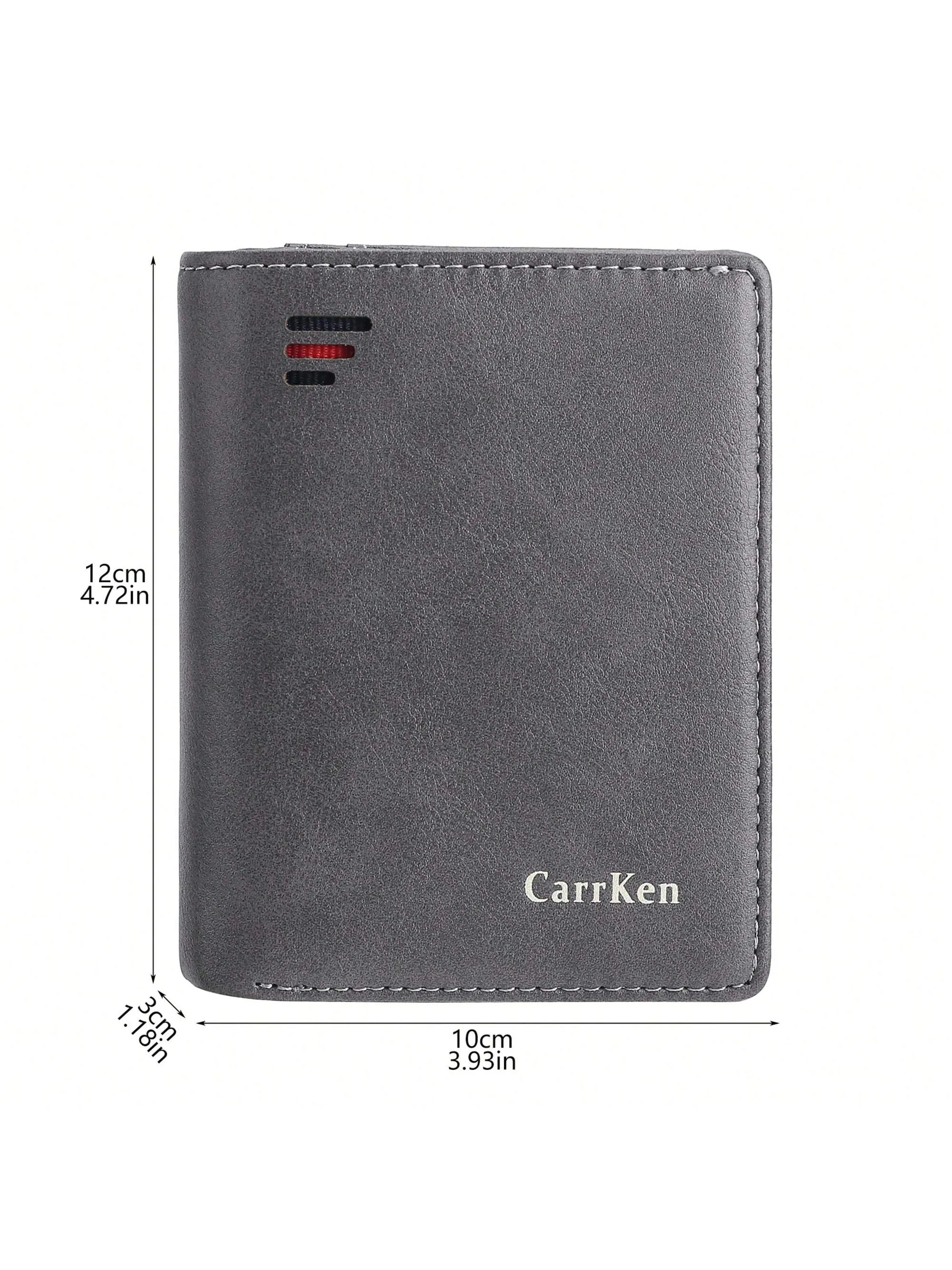 1pc New RFID Anti-Theft Men's Vintage Wallet, Multifunctional Large Capacity Triple-Fold Zipper Card Holder, Youth Student Fashionable Multi-Card Slot Coin Purse, Ideal Men's Gift For Christmas