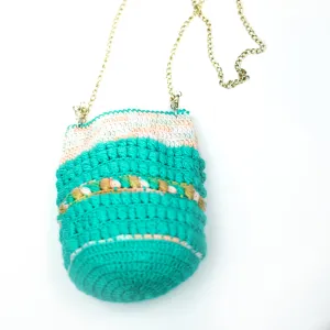 Aqua Crochet Bags