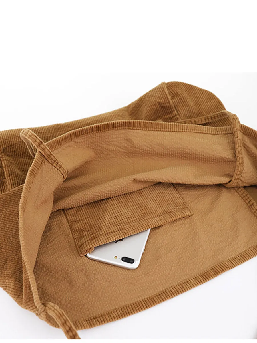 Autumn Casual Large Capacity Corduroy Shoulder Bag