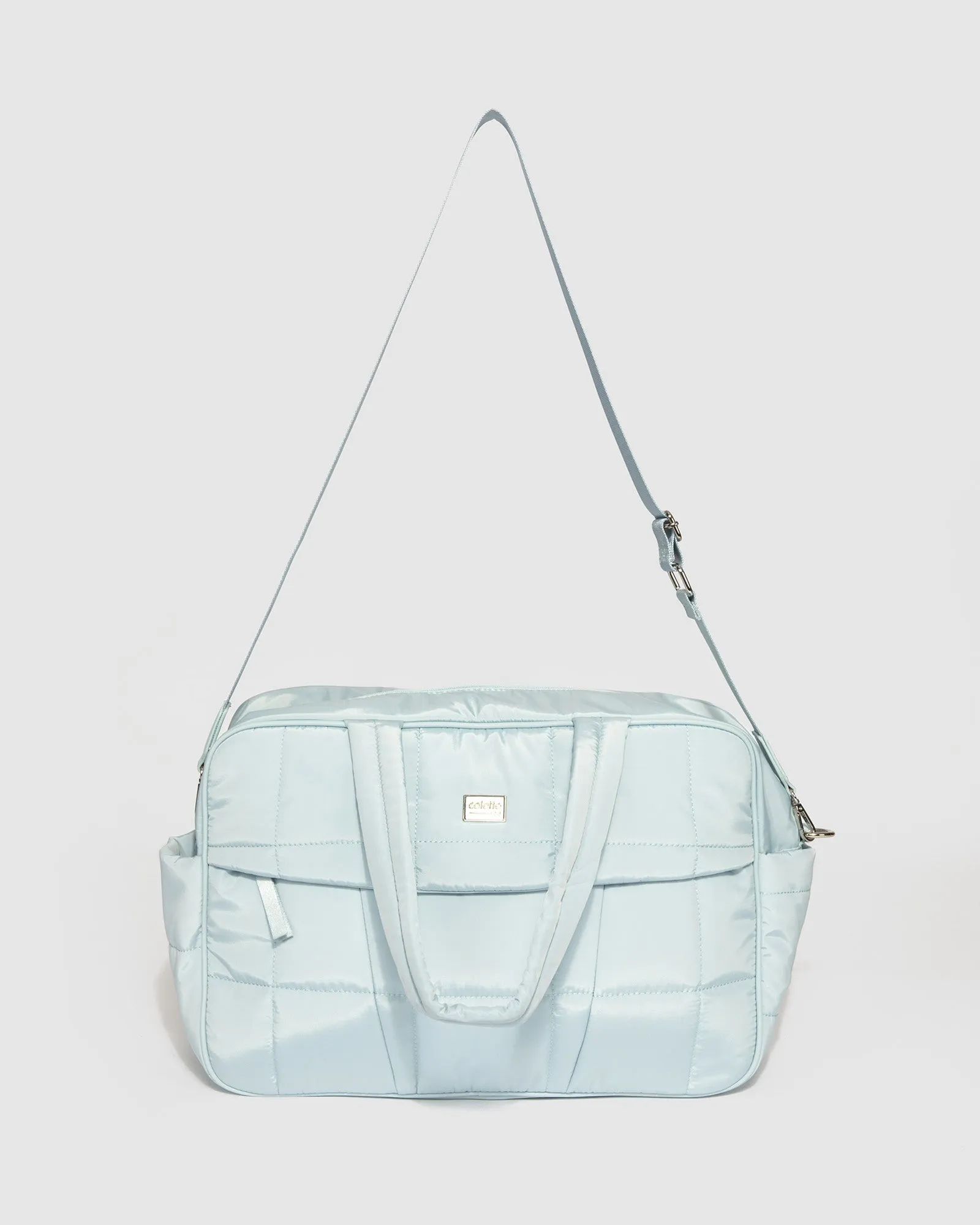 Baby Blue Ash Duffle Workout Bag