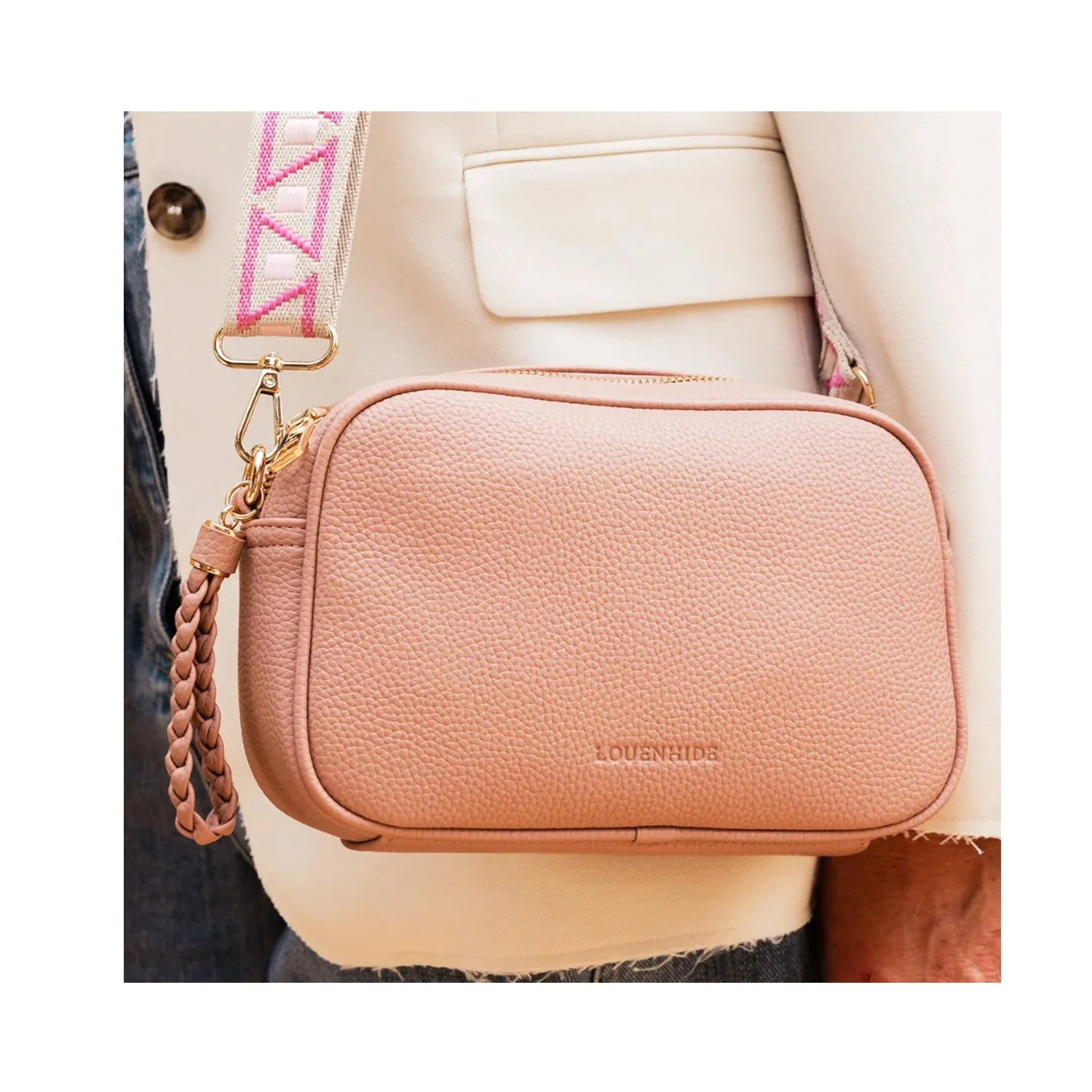 Bag Crossbody Jacinta with Kubi Strap - Dusty Rose