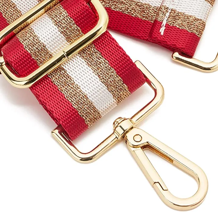 Bag Strap | Red & Gold Stripe