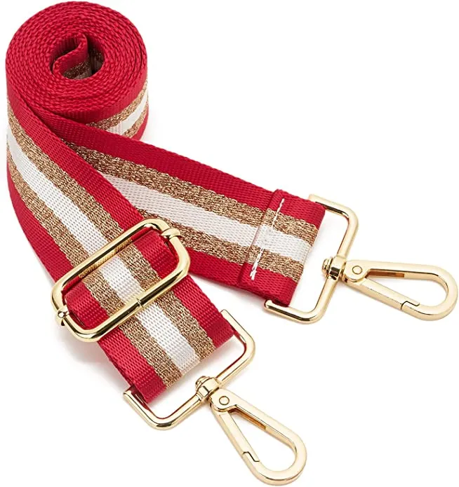 Bag Strap | Red & Gold Stripe