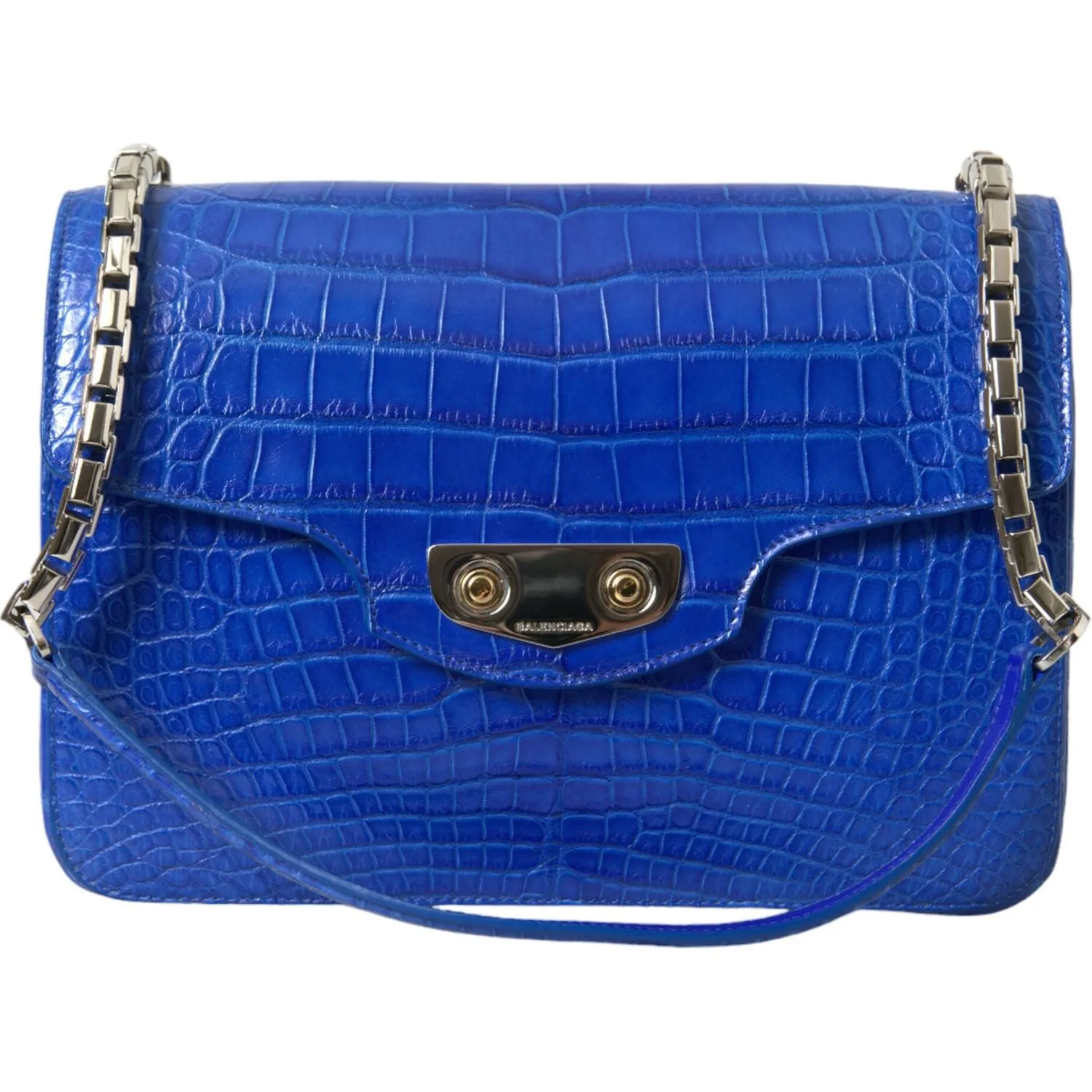 Balenciaga Chic Alligator Skin Chain Shoulder Bag