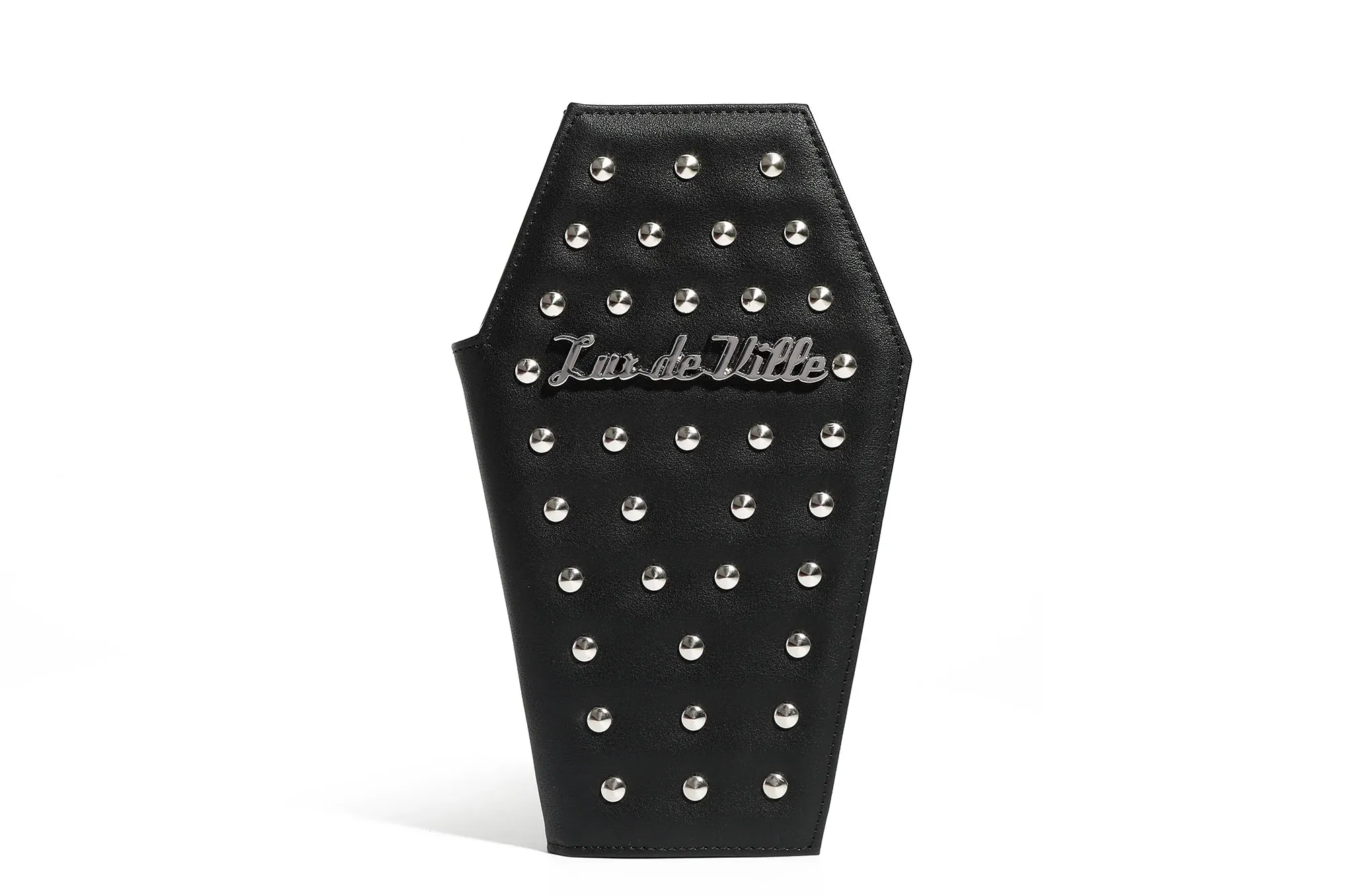 Black Matte Studded Coffin Wallet