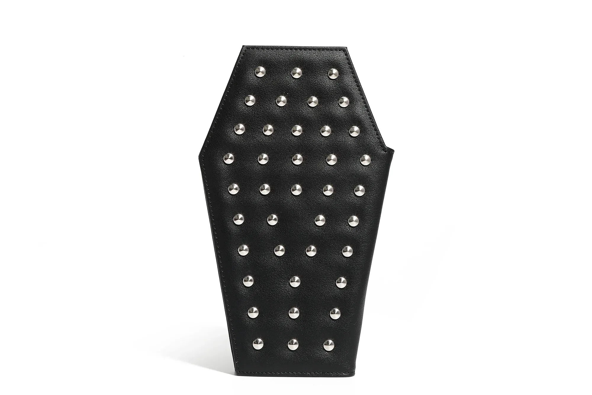 Black Matte Studded Coffin Wallet