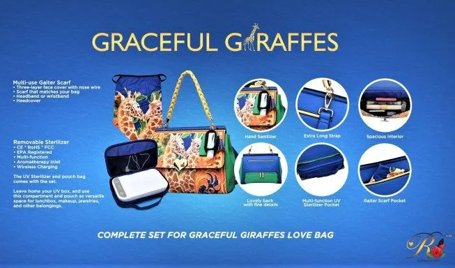 BSM-Art Graceful Giraffes Bag Set