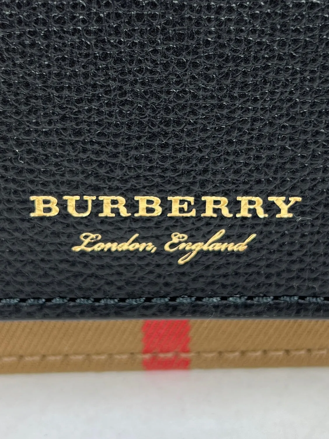 Burberry Hampshire Check Leather Crossbody Bag, Black/Check