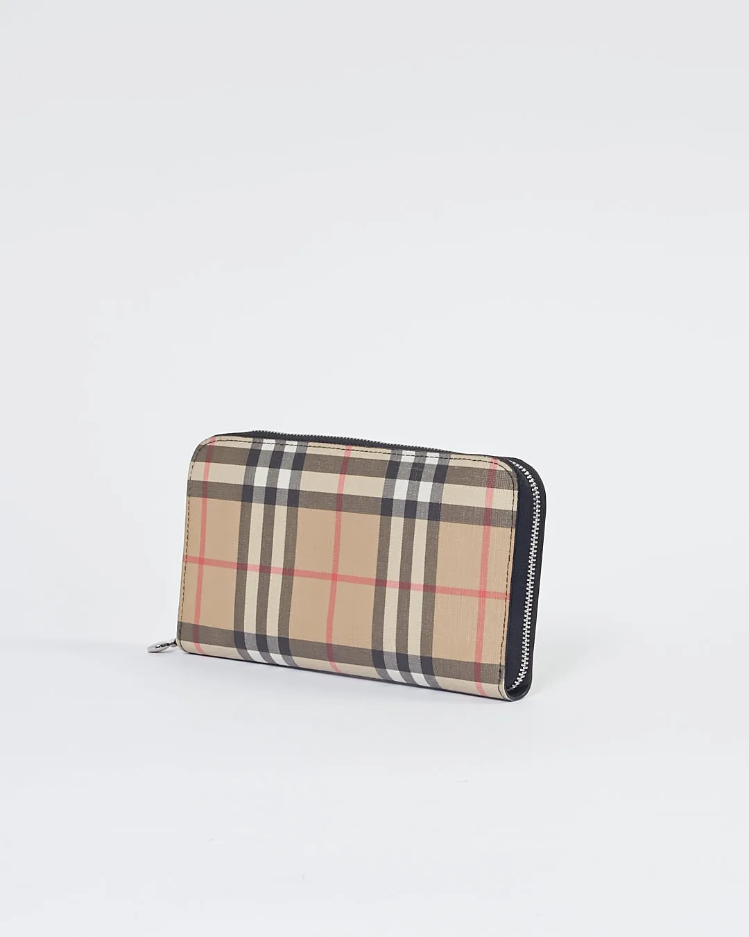 Burberry Nova Check Coated Canvas Zippy Wallet