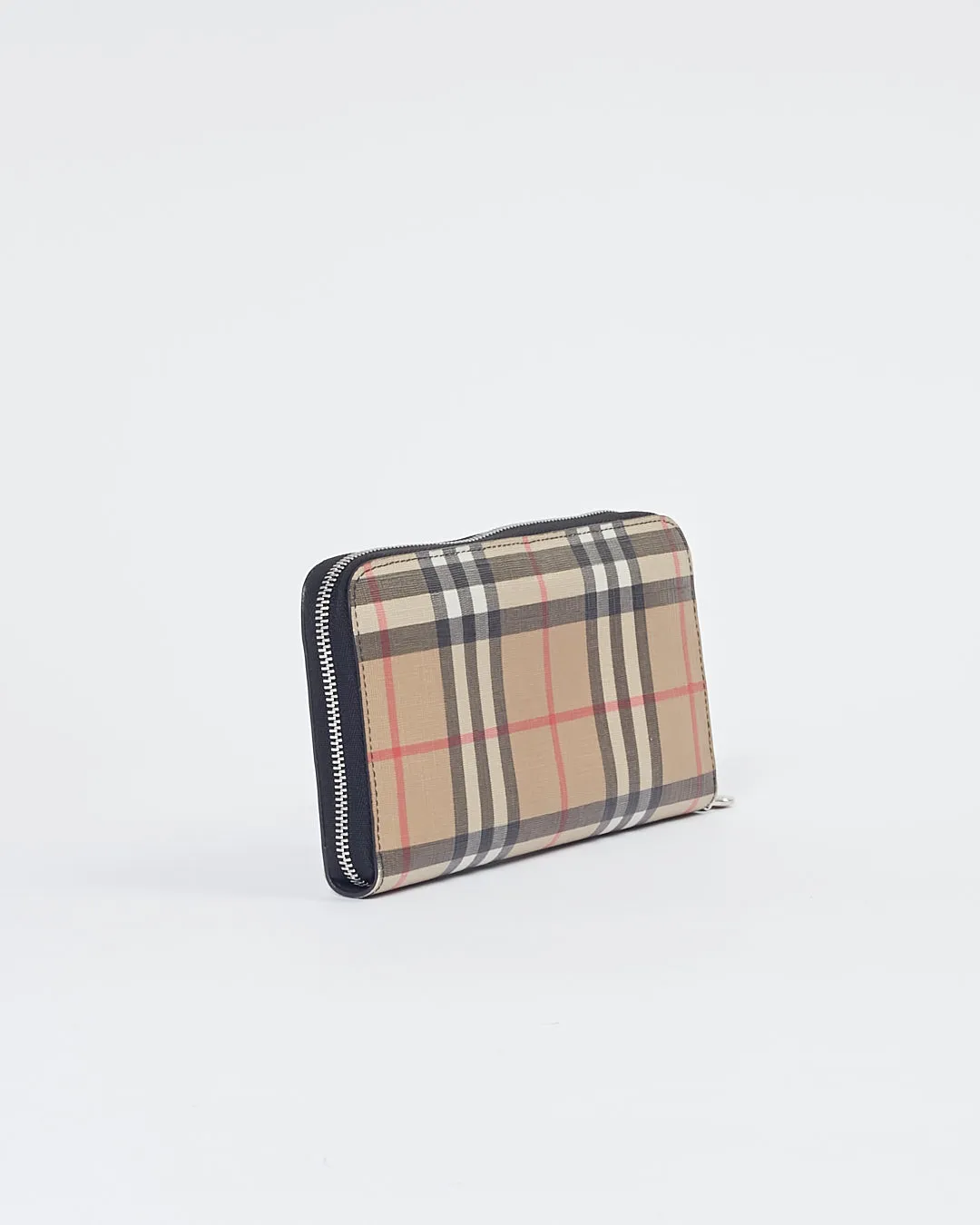 Burberry Nova Check Coated Canvas Zippy Wallet