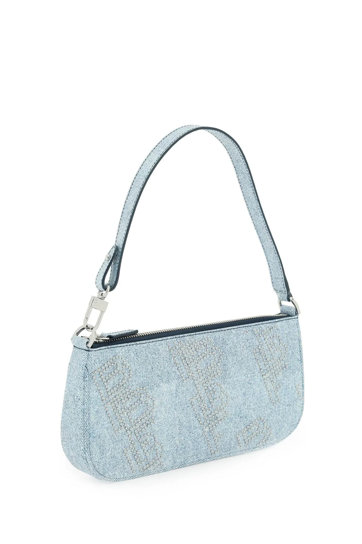 By far denim print leather 'rachel' bag