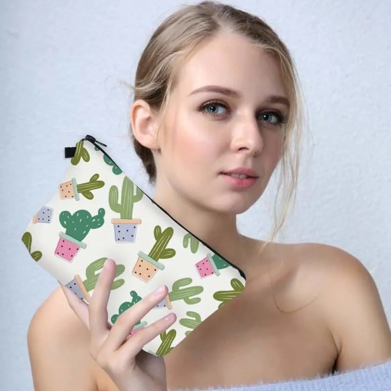 Cactus cosmetic bags