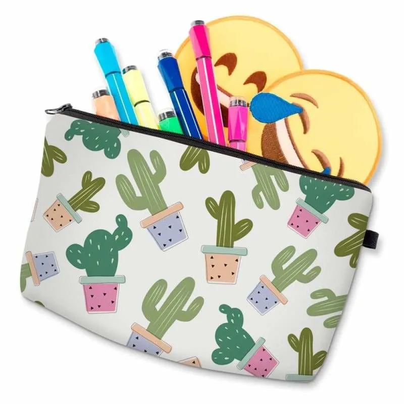 Cactus cosmetic bags