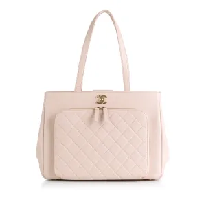 Chanel Business Affinity Tote Bag pink Caviar gold