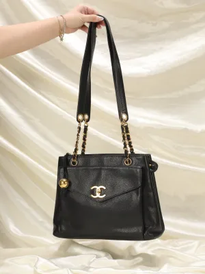 Chanel Caviar Turnlock Tote