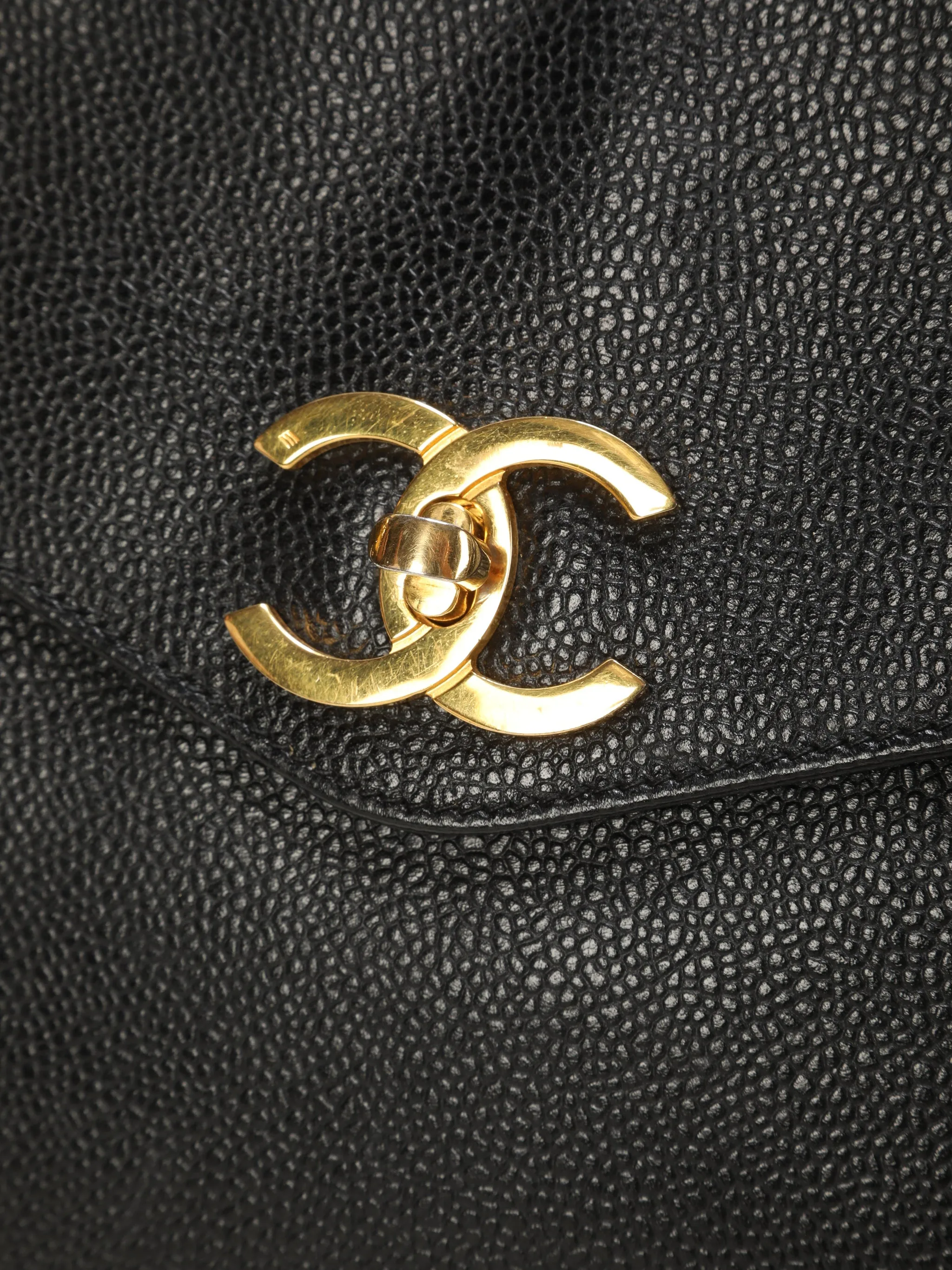 Chanel Caviar Turnlock Tote