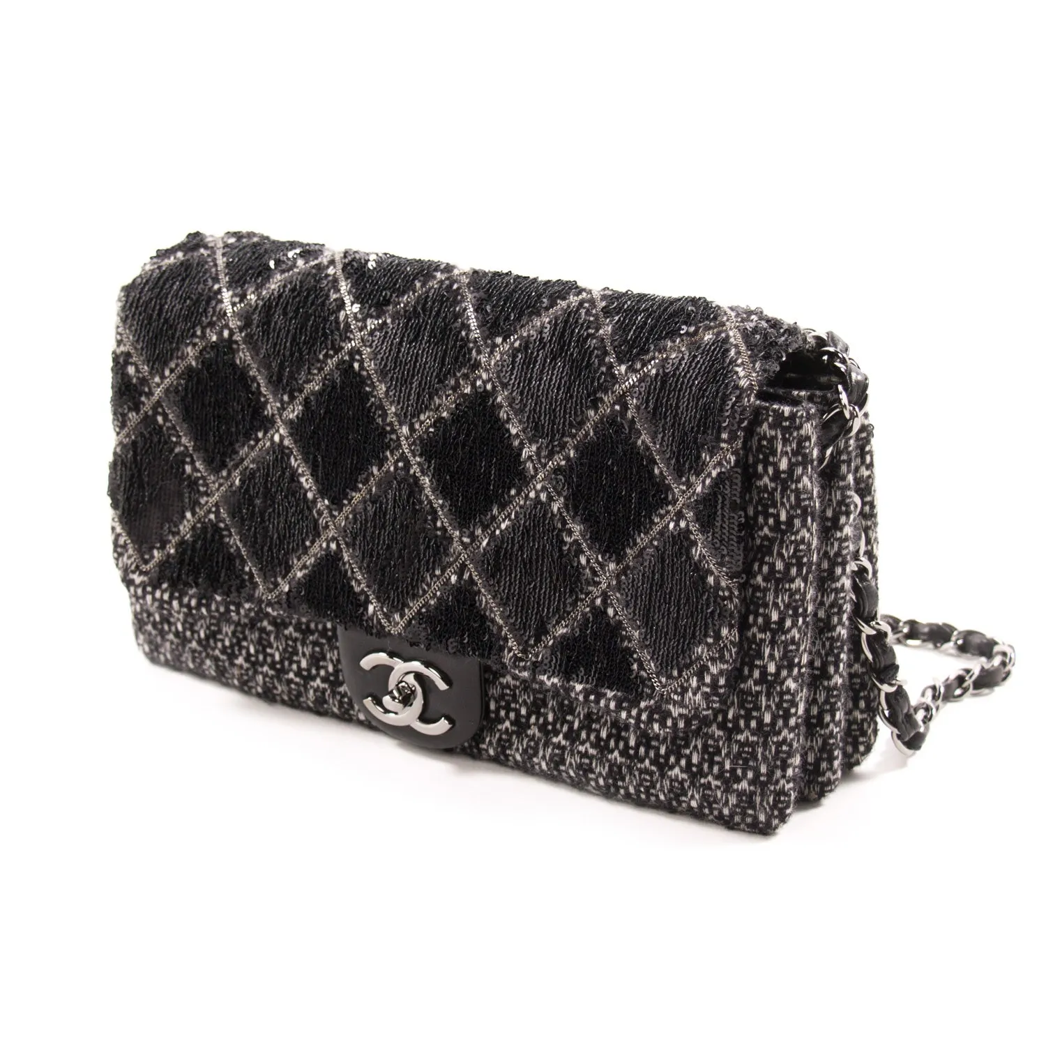 Chanel Sequin Tweed Flap Bag