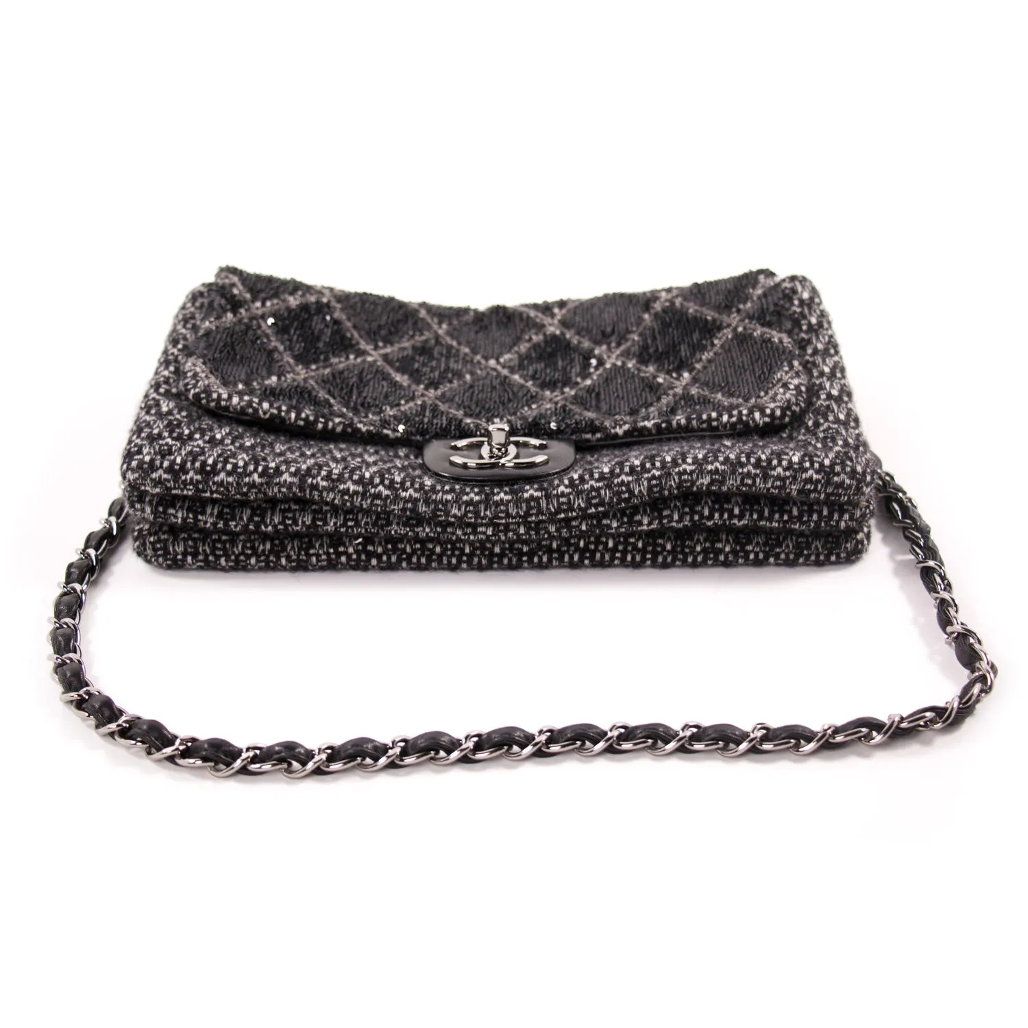 Chanel Sequin Tweed Flap Bag