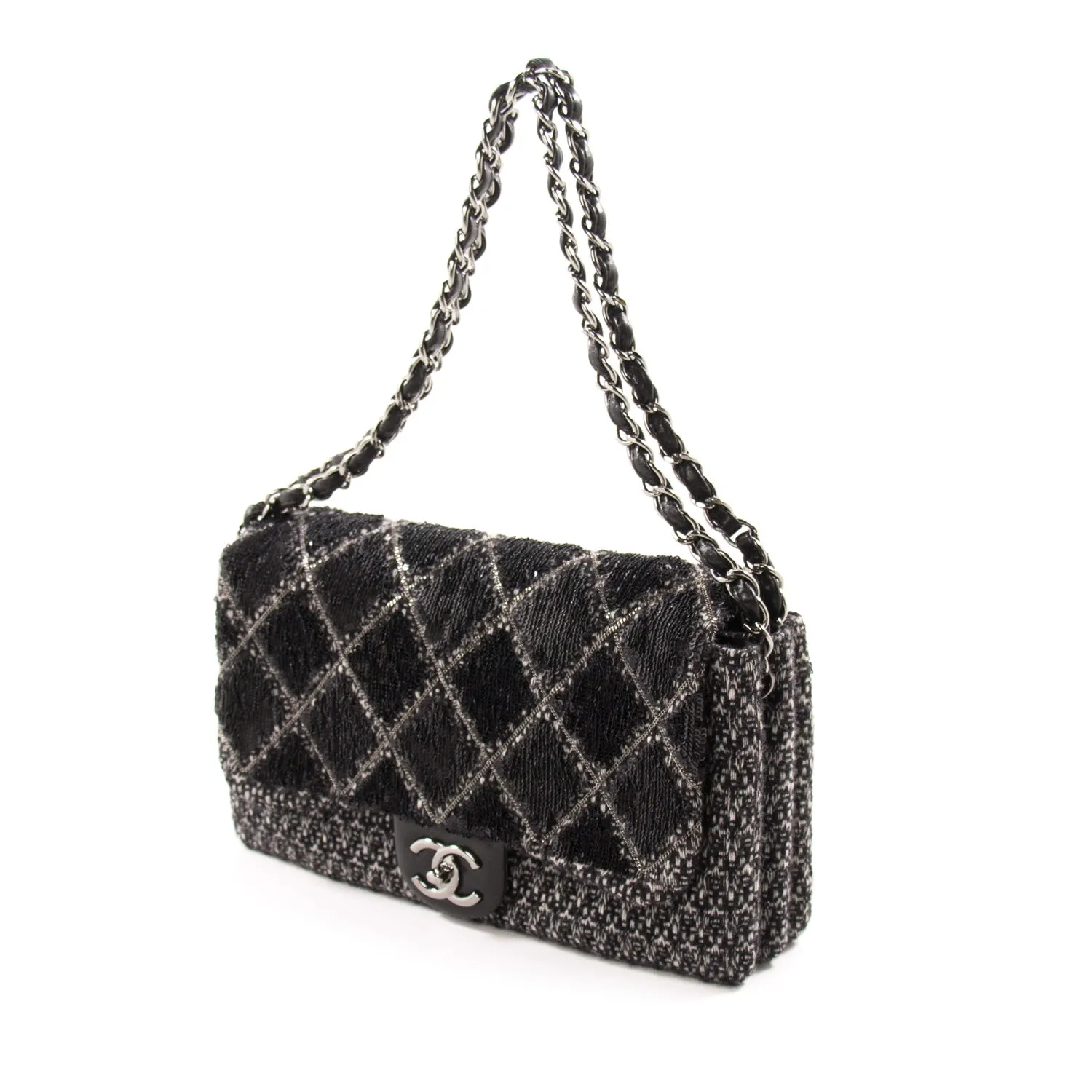 Chanel Sequin Tweed Flap Bag