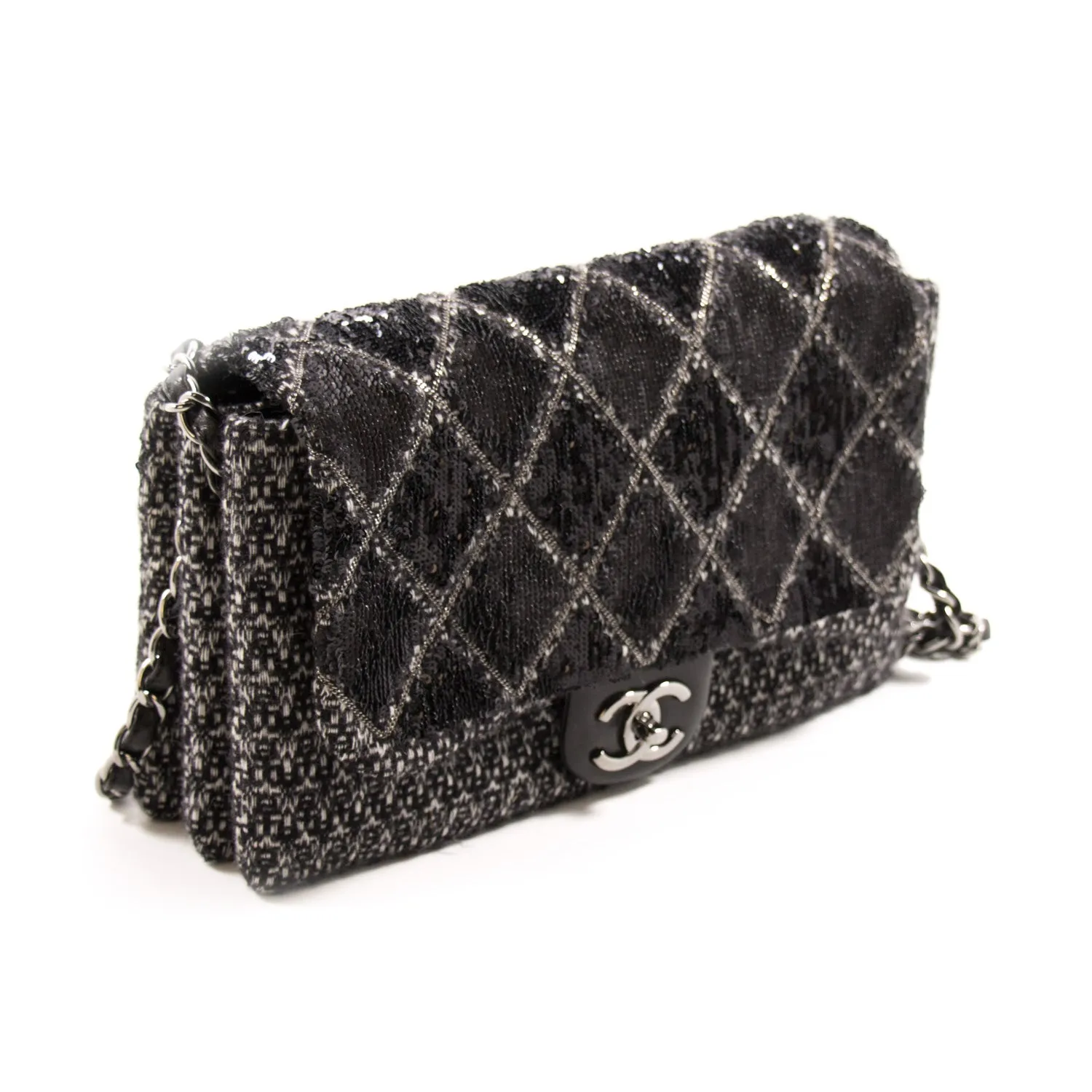 Chanel Sequin Tweed Flap Bag