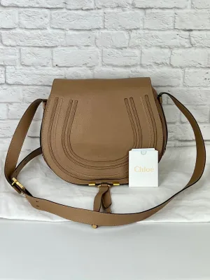 Chloe Medium Marcie Saddle Bag, Tan