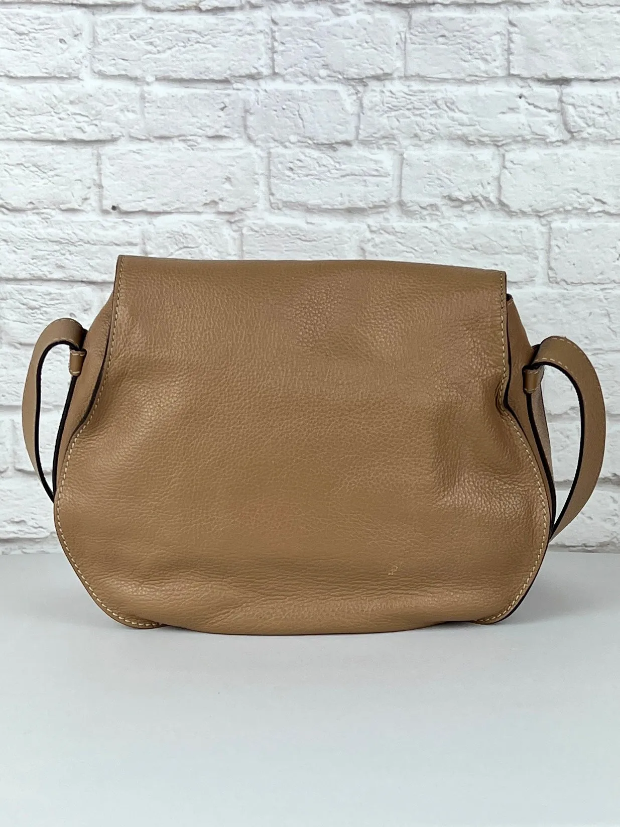 Chloe Medium Marcie Saddle Bag, Tan