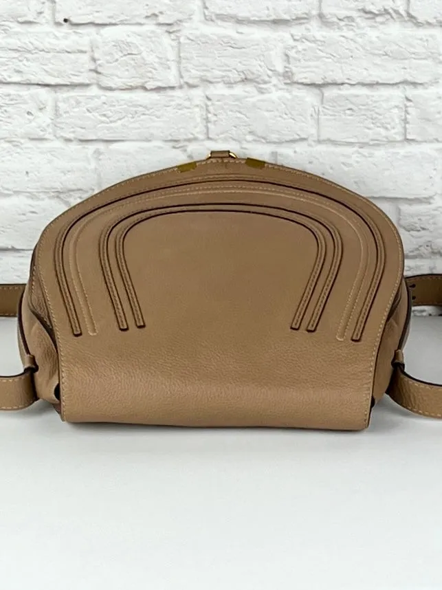 Chloe Medium Marcie Saddle Bag, Tan