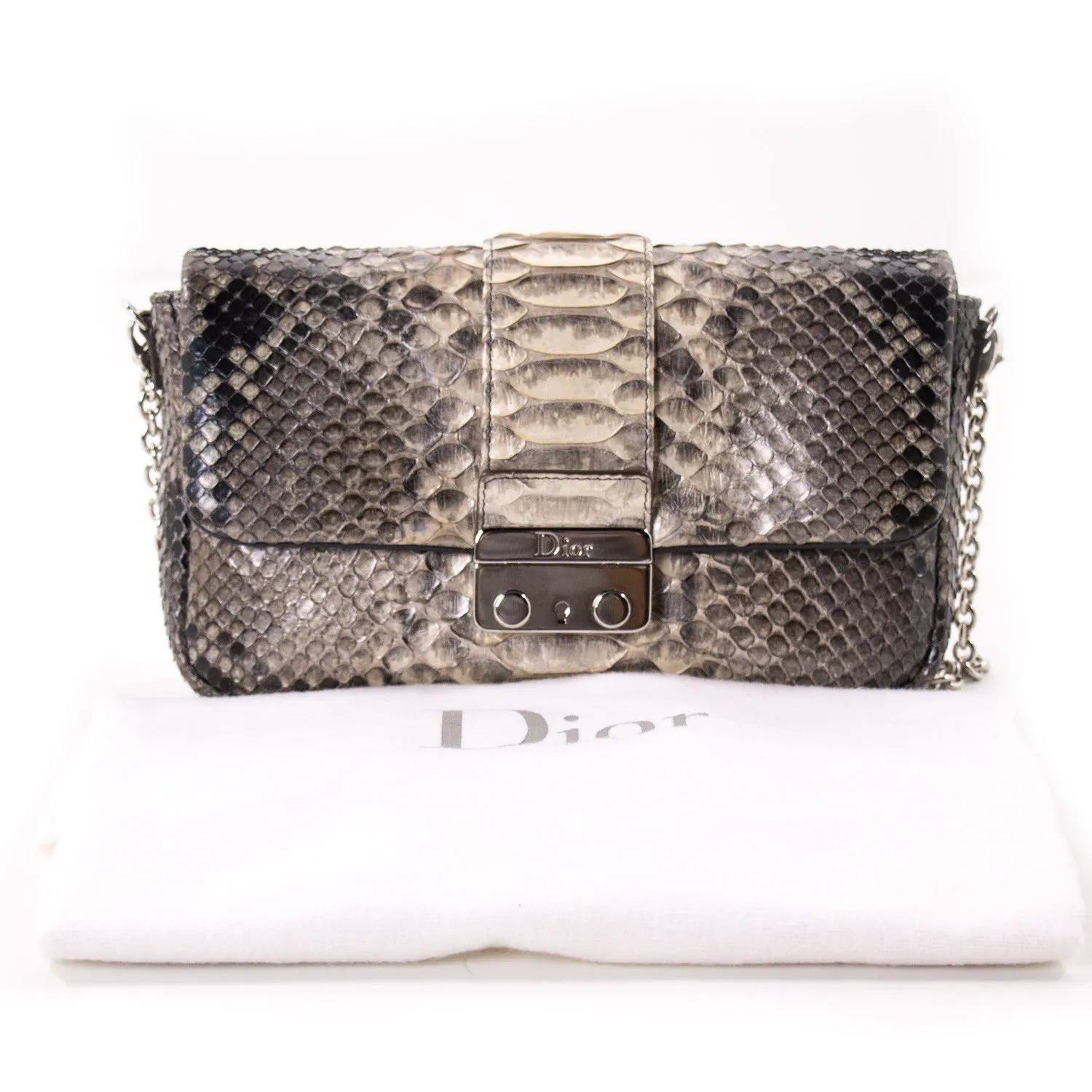 Christian Dior Miss Dior Python Flap Bag