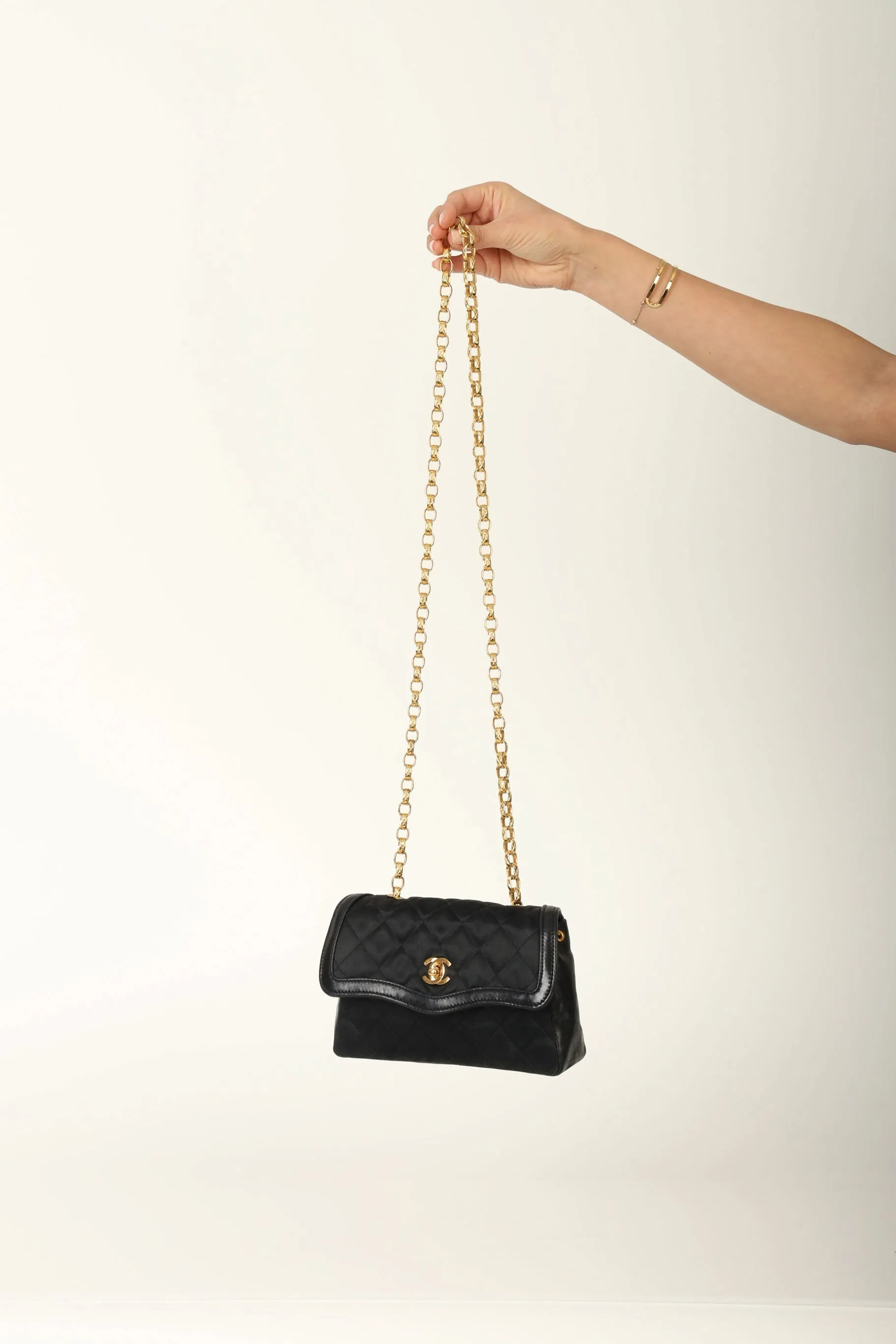 CL Satin & Lambskin Bijoux Mini Bag