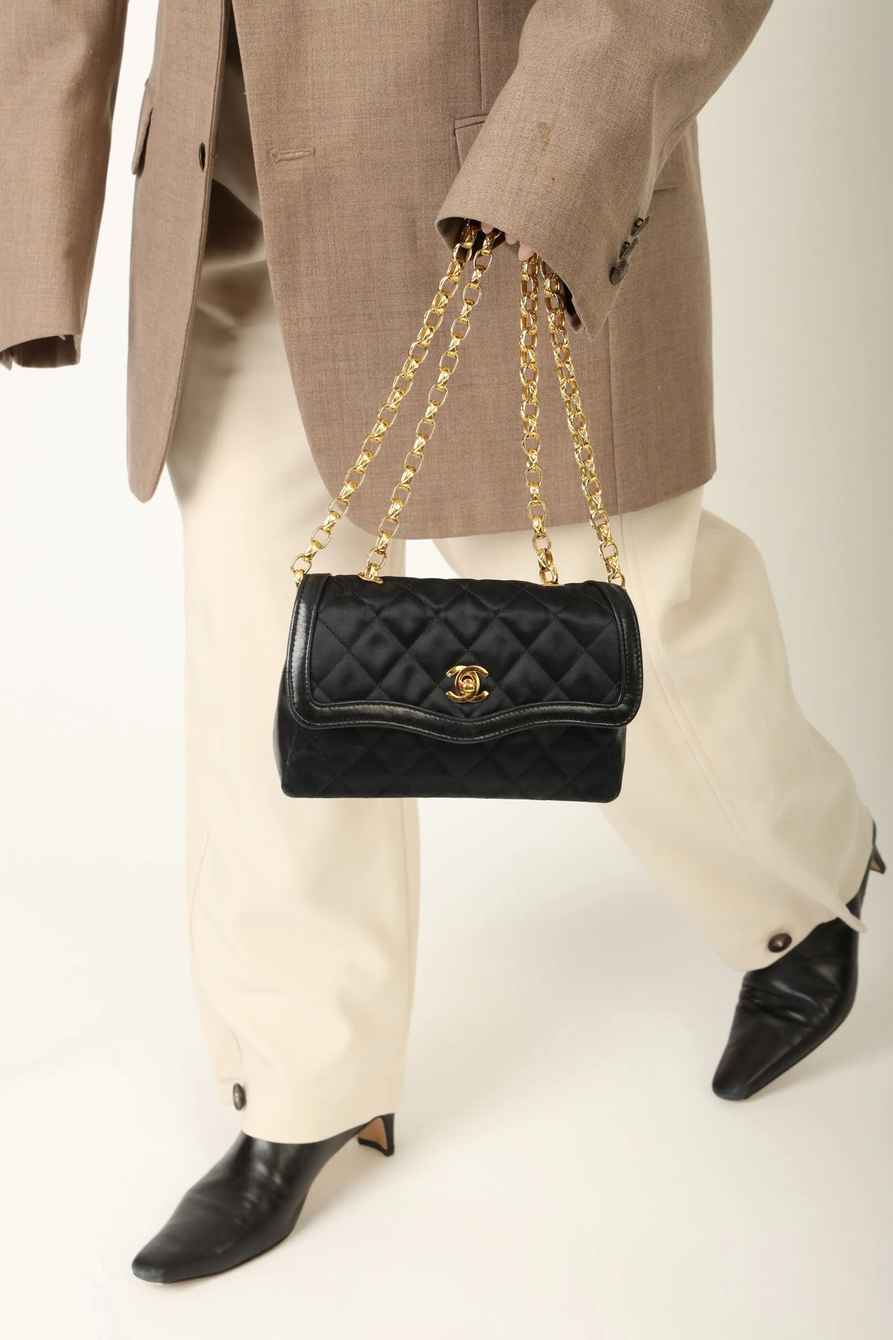 CL Satin & Lambskin Bijoux Mini Bag