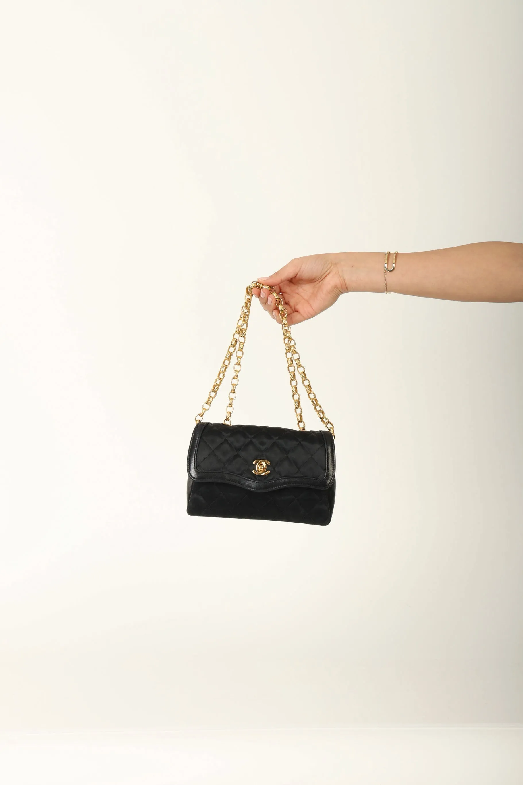 CL Satin & Lambskin Bijoux Mini Bag