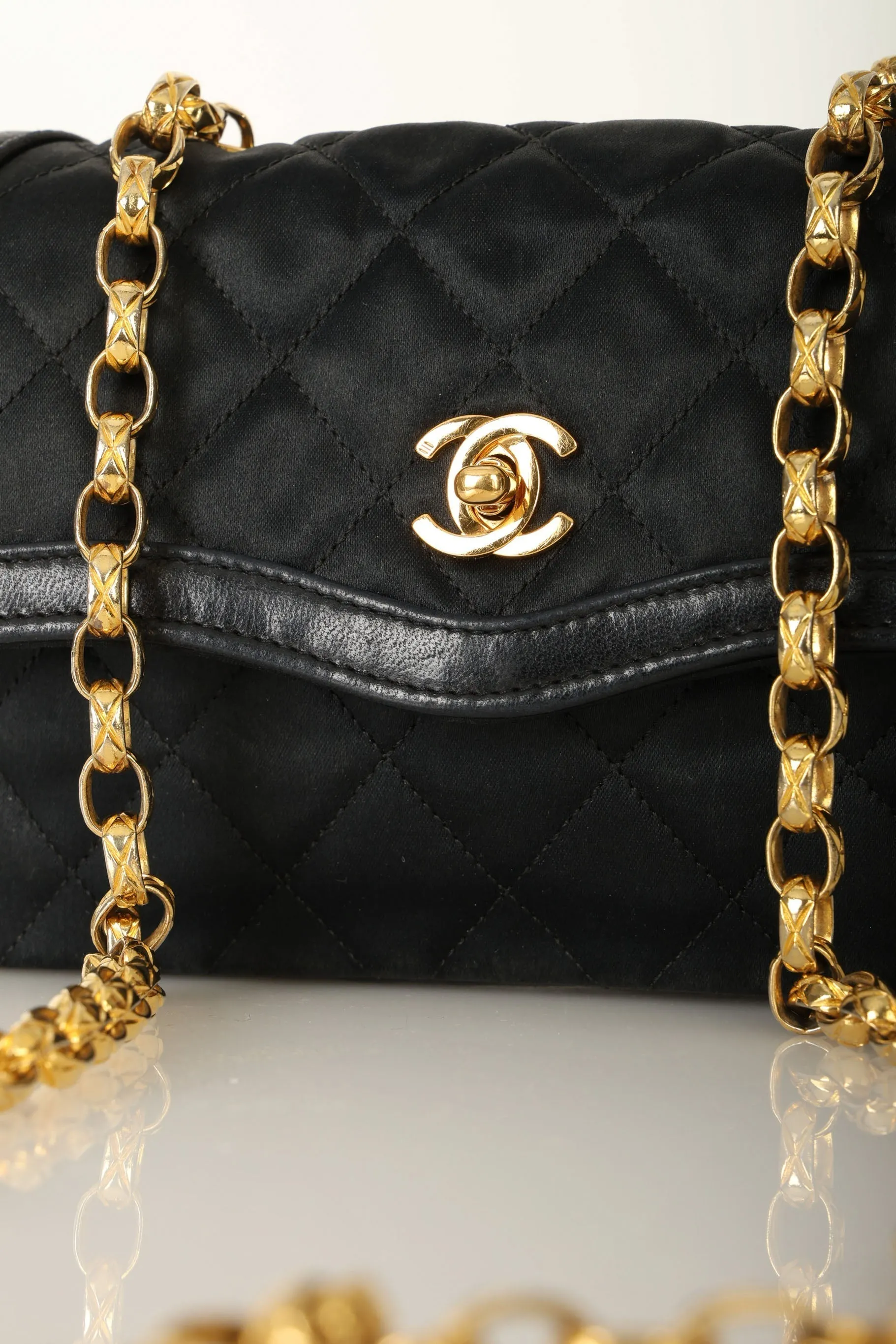 CL Satin & Lambskin Bijoux Mini Bag