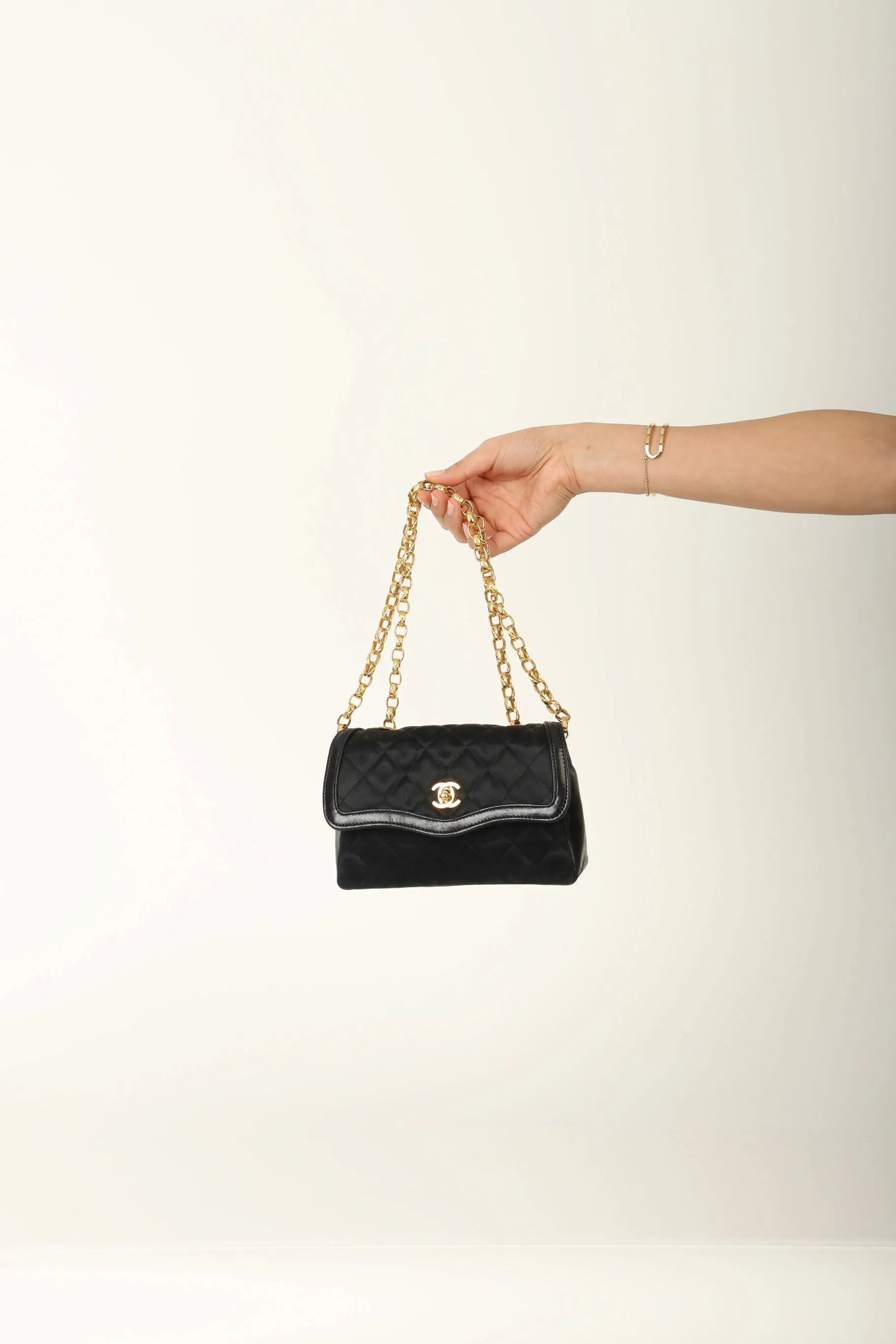 CL Satin & Lambskin Bijoux Mini Bag