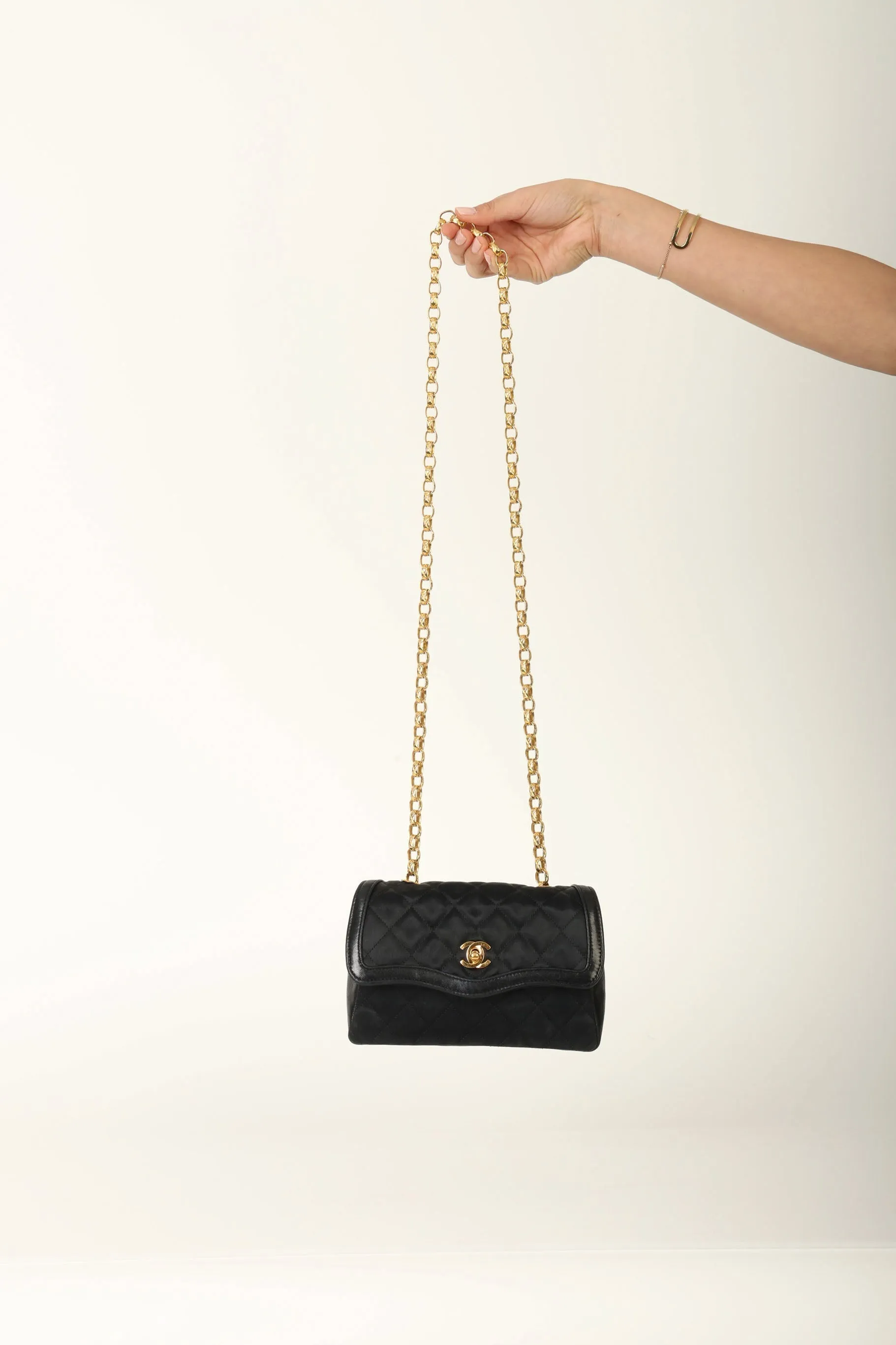 CL Satin & Lambskin Bijoux Mini Bag