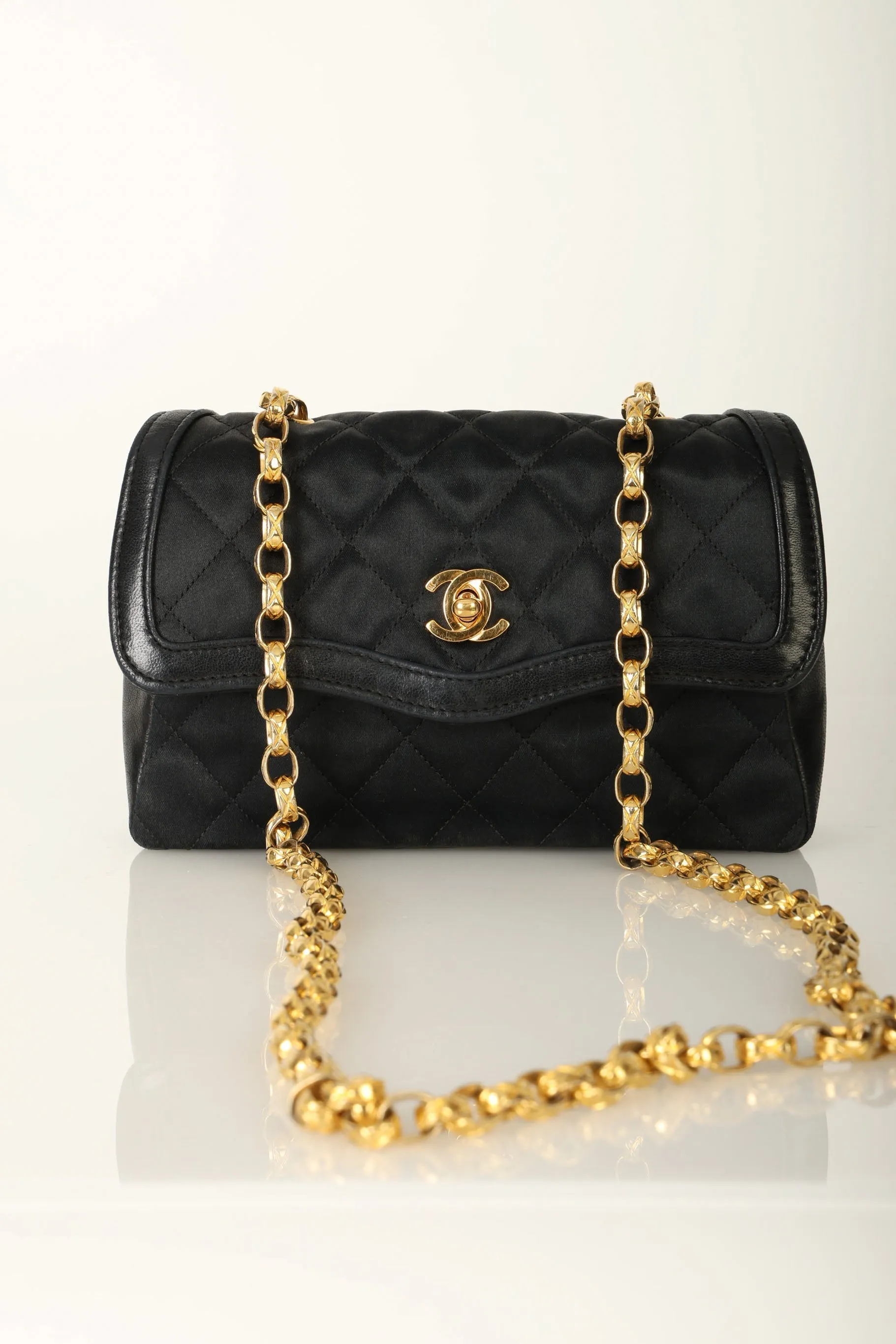 CL Satin & Lambskin Bijoux Mini Bag