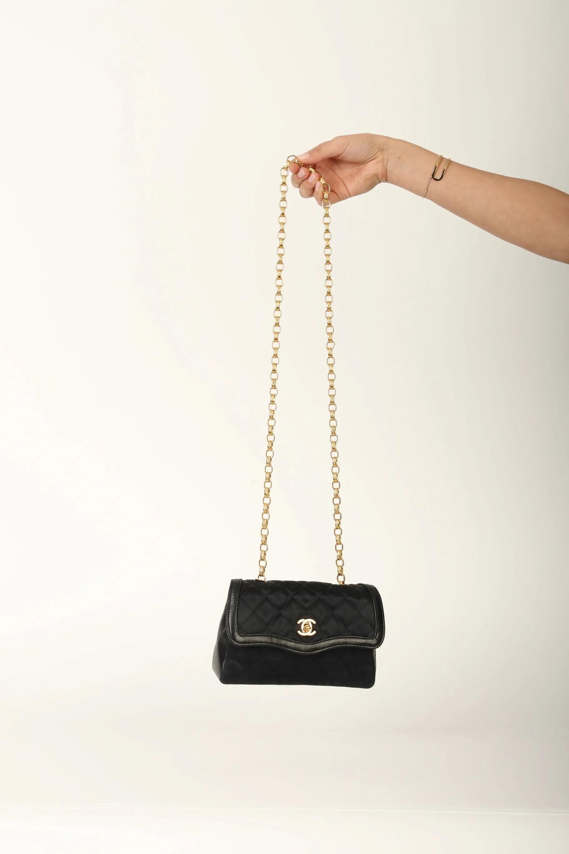 CL Satin & Lambskin Bijoux Mini Bag