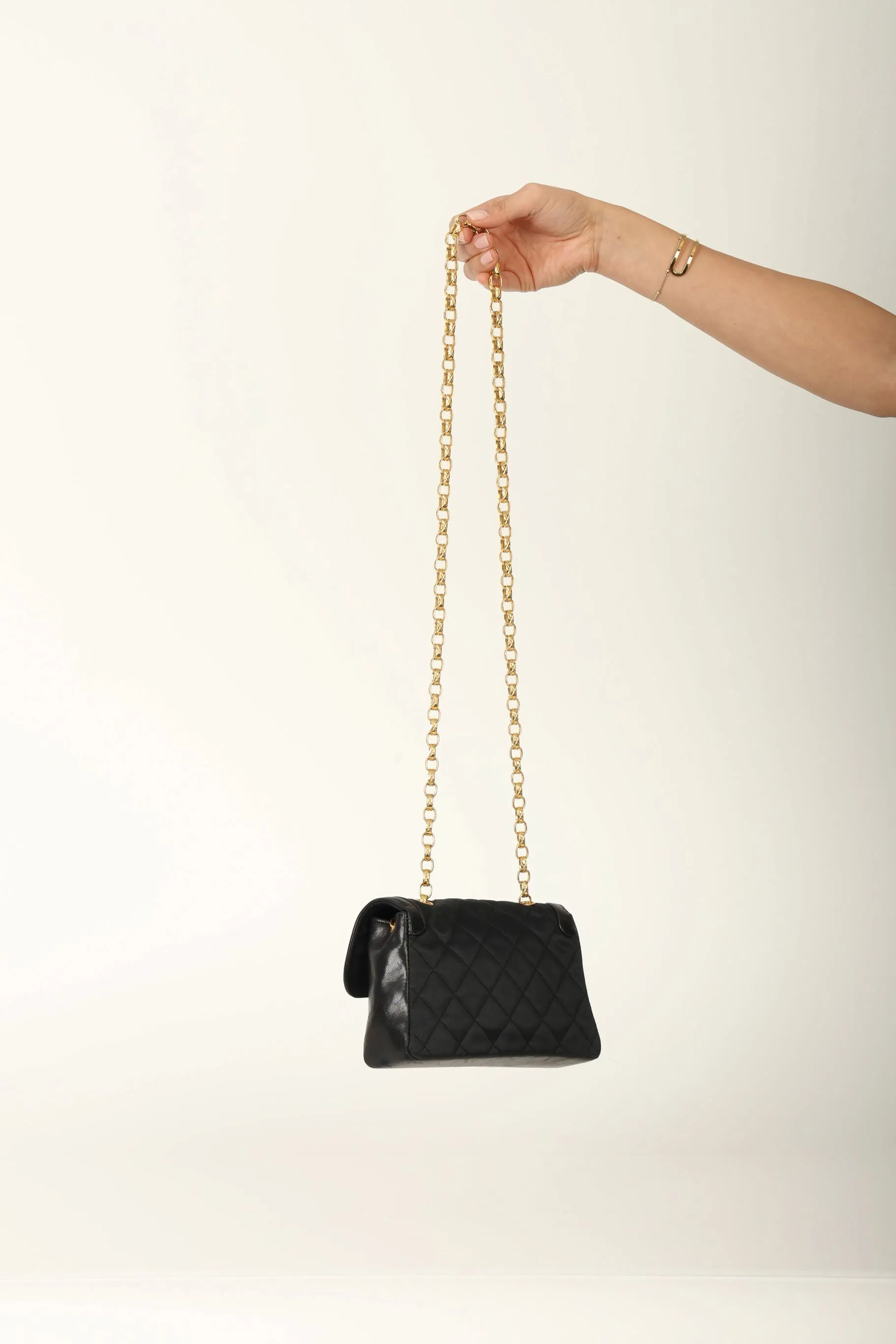 CL Satin & Lambskin Bijoux Mini Bag