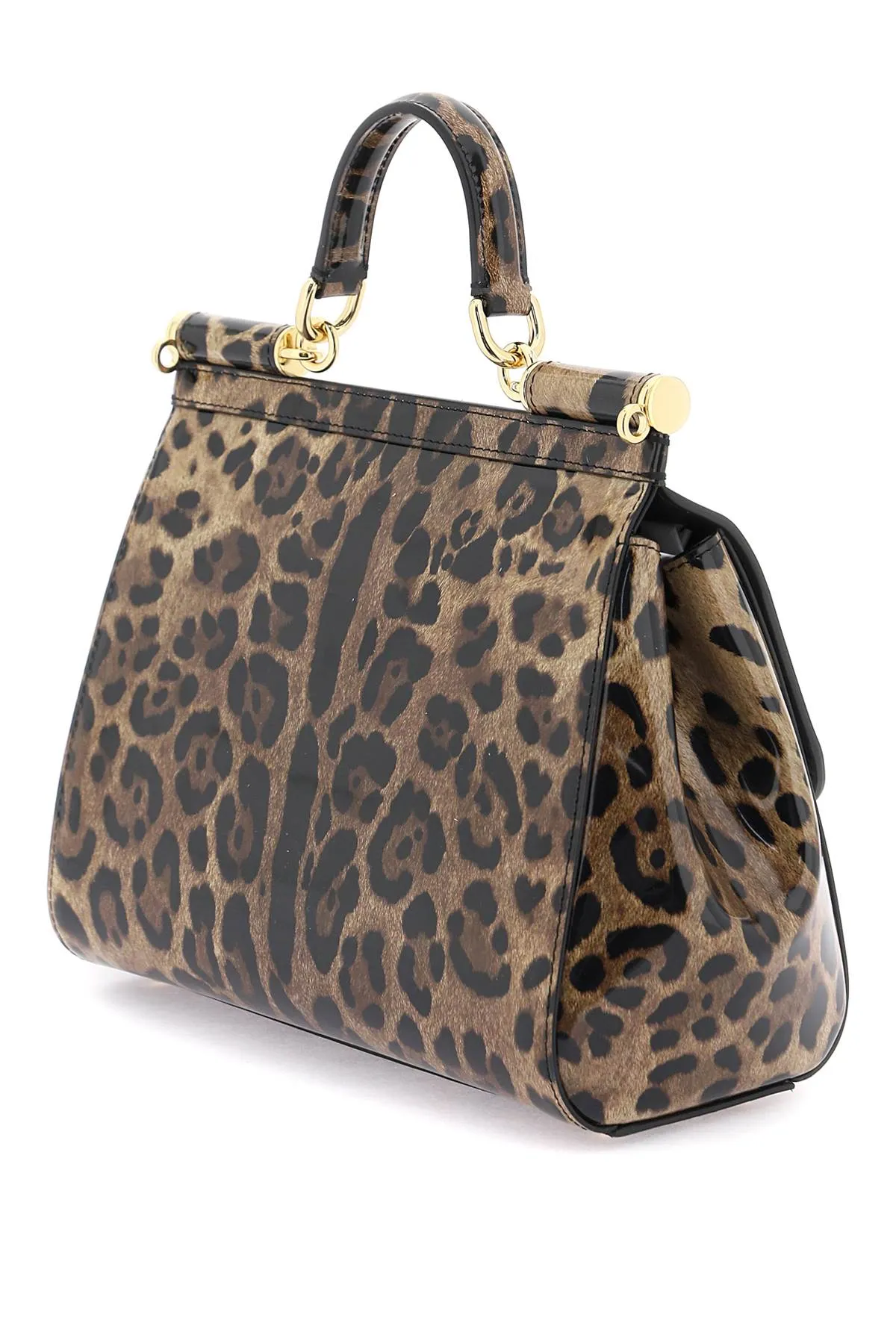 Dolce & gabbana leopard leather medium 'sicily' bag