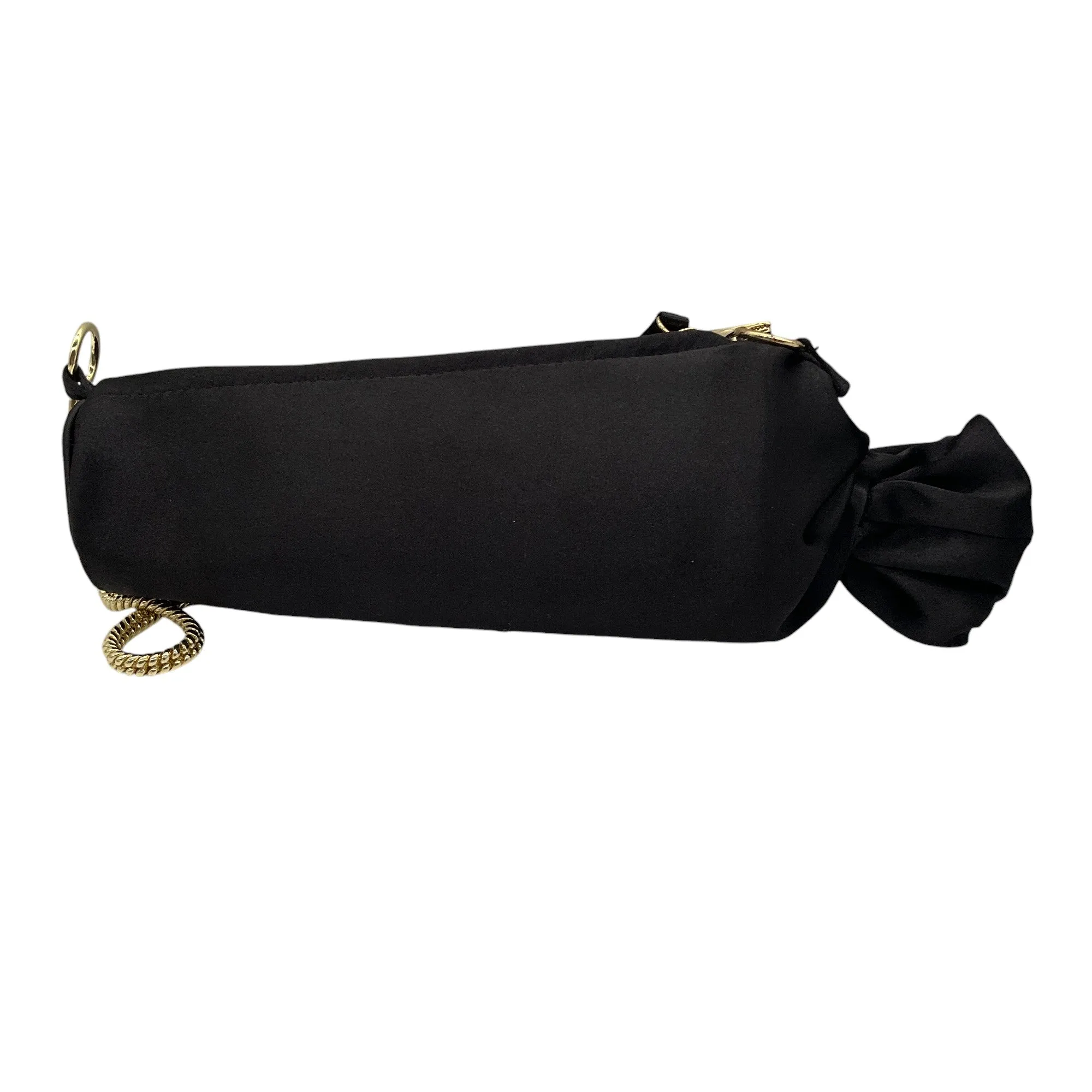 Edie Parker Black Satin Hit Bag