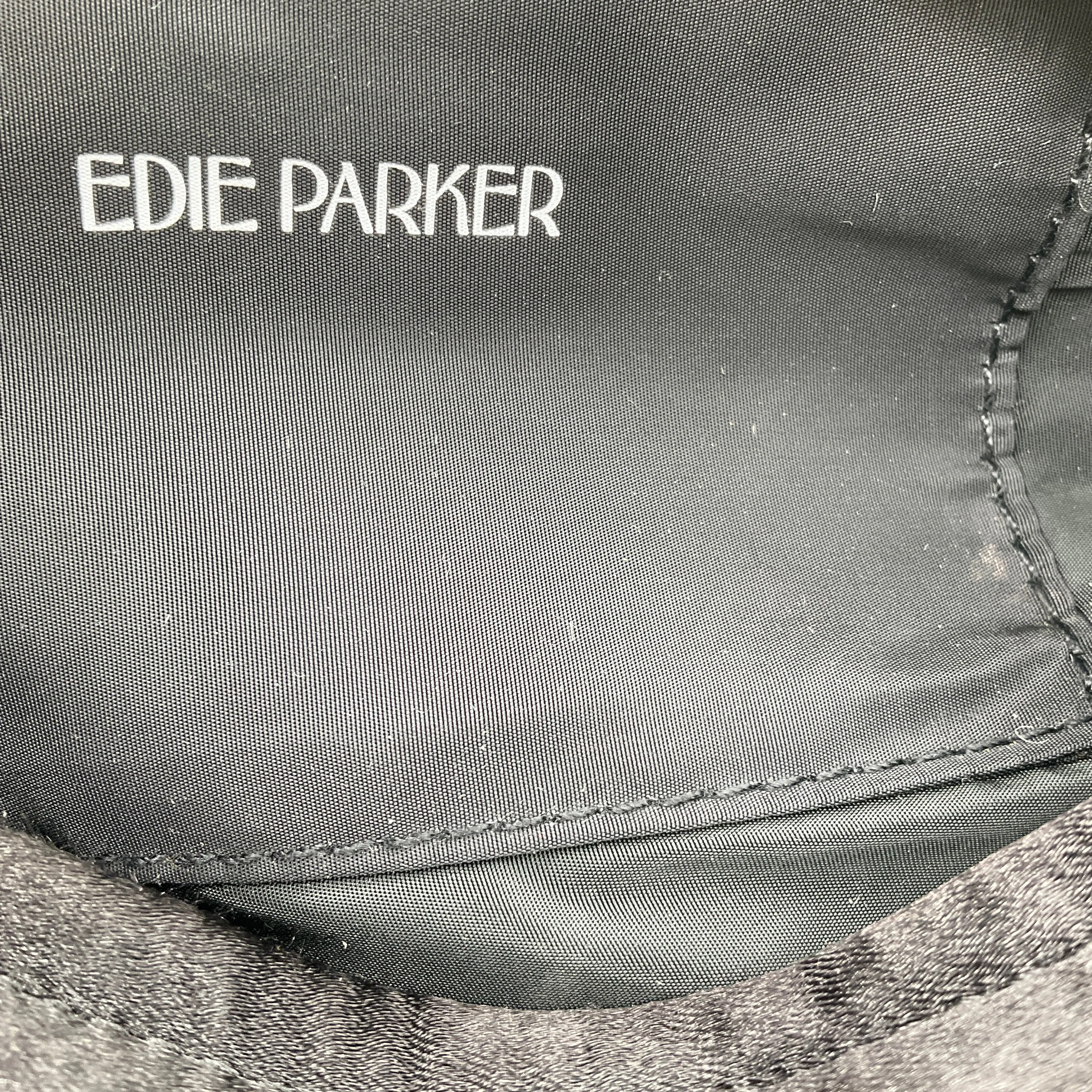 Edie Parker Black Satin Hit Bag