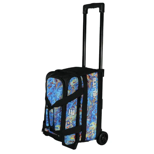 ELITE Basic Double Roller Blue Swirli Bowling Bag