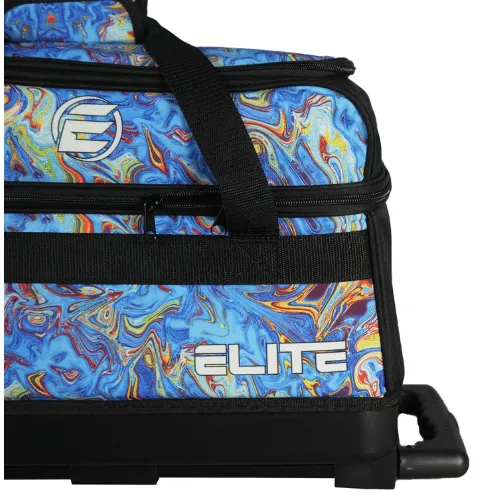 ELITE Basic Double Roller Blue Swirli Bowling Bag