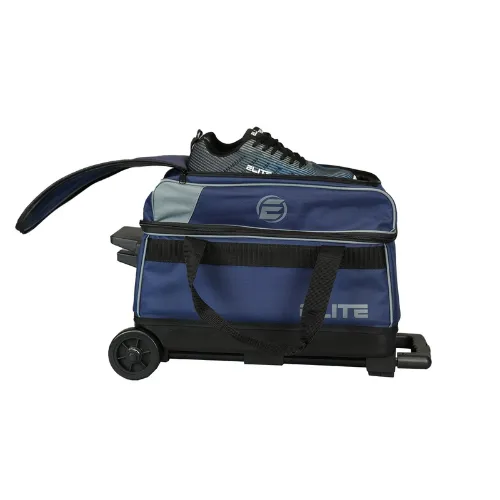 Elite Basic Double Roller Navy/Grey Bowling Bag