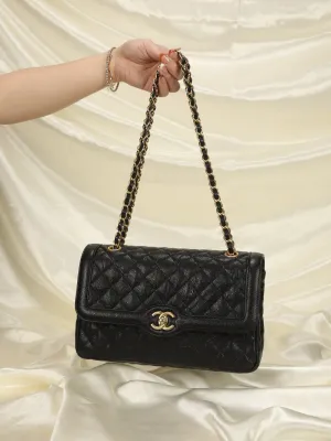 Extremely Rare CL Caviar Medium Paris Flap Bag