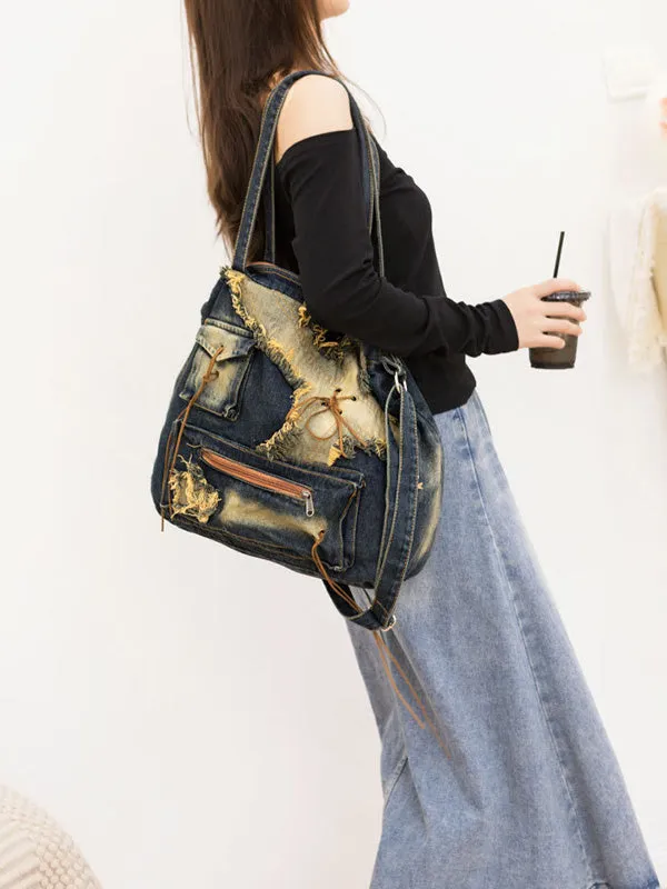 Fringed Split-Joint Zipper Bags Crossbody Bags Handbags