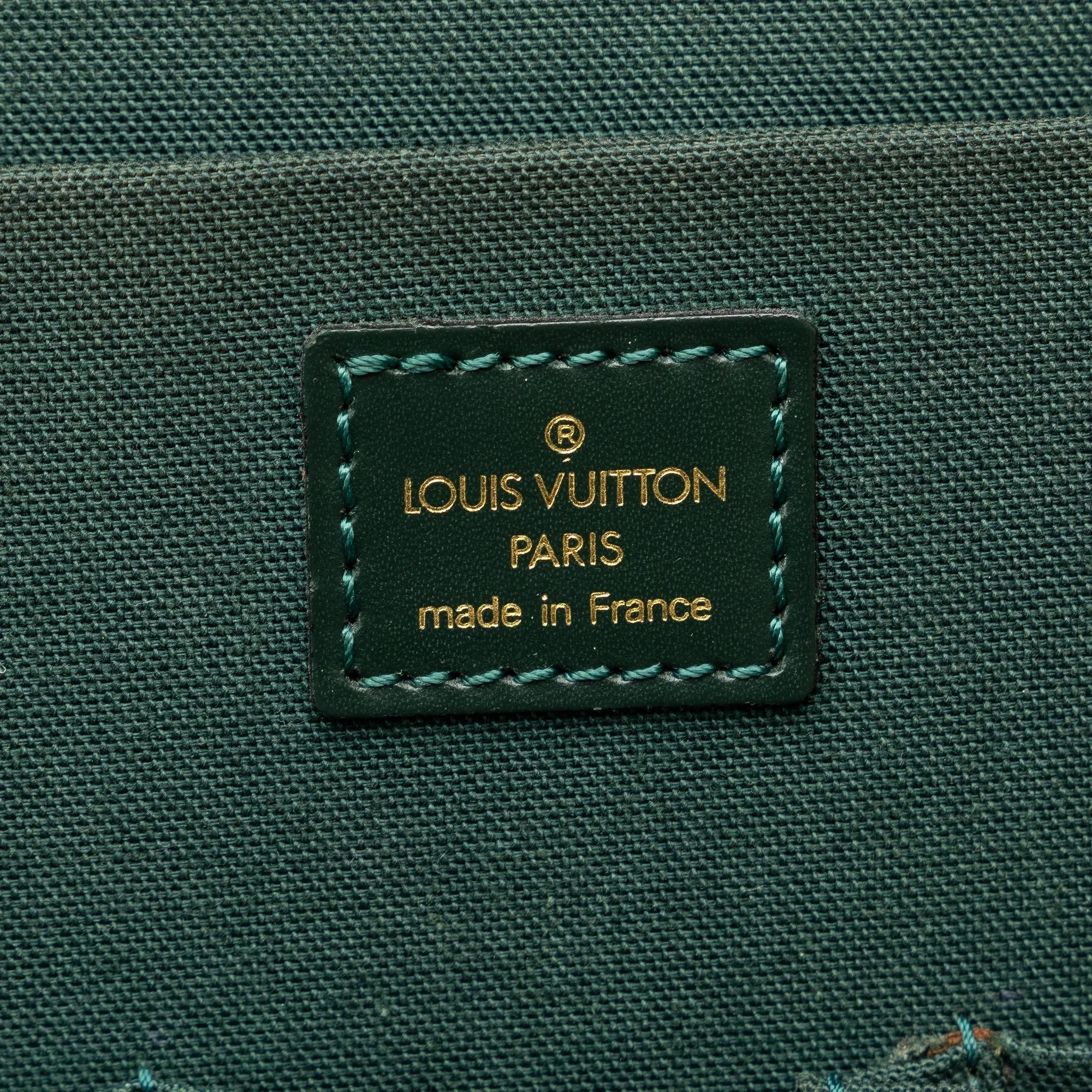 Green Louis Vuitton Taiga Porte Ordinateur Odessa Business Bag