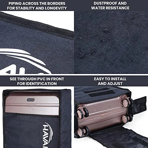 HAVAI Suitcase Storage Protector - Store your suitcase Safely (24 Inch), Navy Blue, Pack of 1