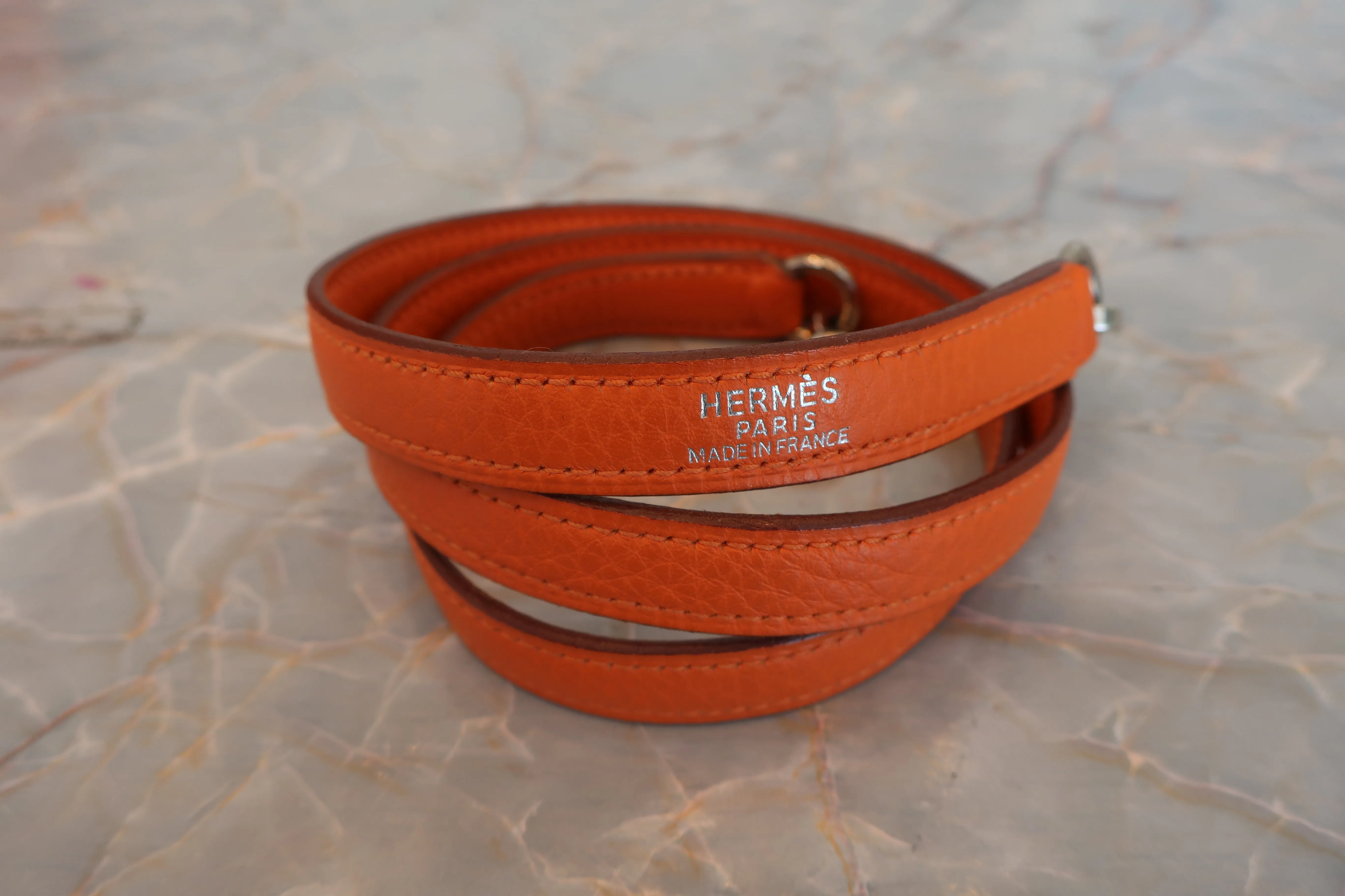 HERMES／エルメス ボリード35 トリヨンクレマンス オレンジ □G刻印 ショルダーバッグ 600090038