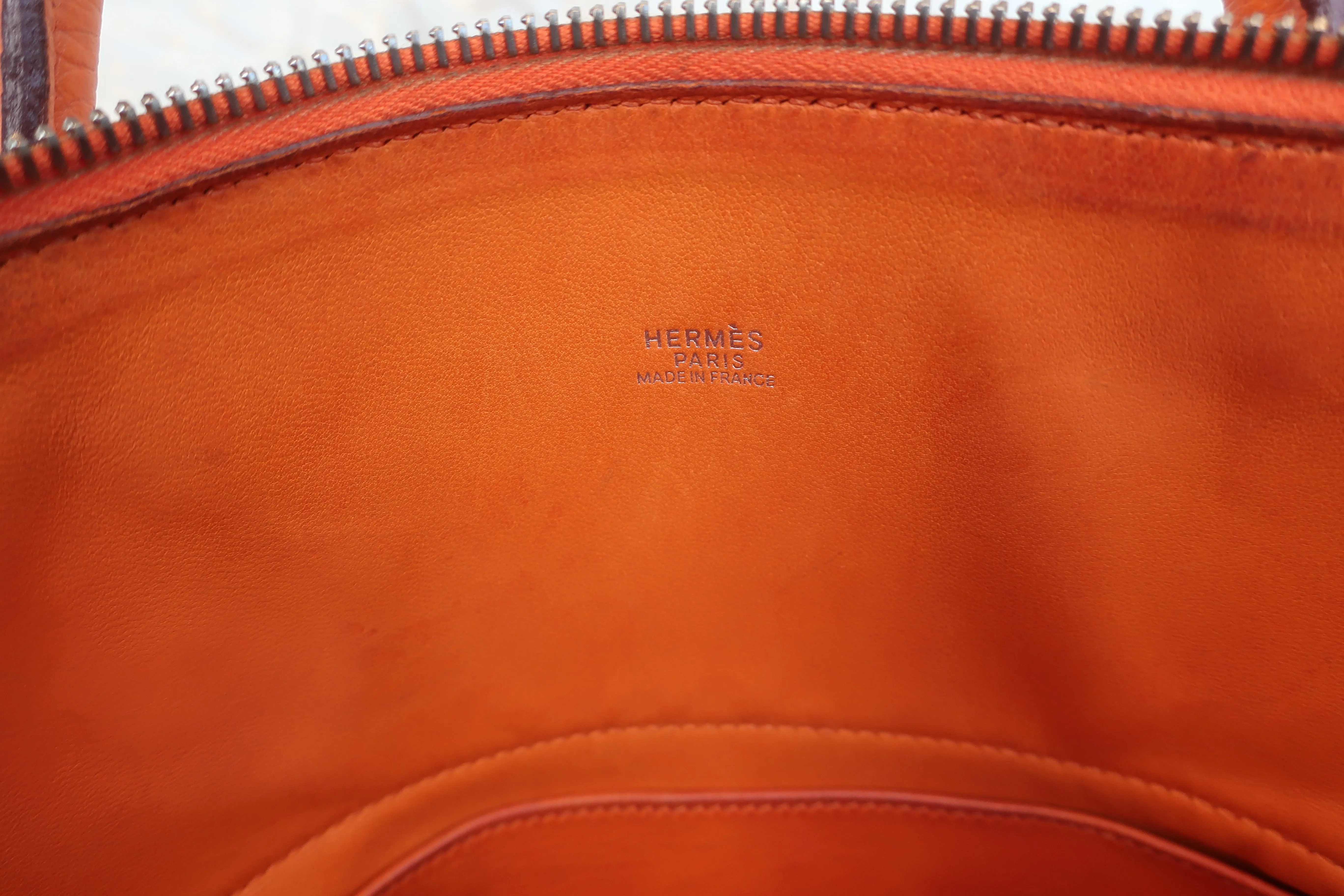 HERMES／エルメス ボリード35 トリヨンクレマンス オレンジ □G刻印 ショルダーバッグ 600090038